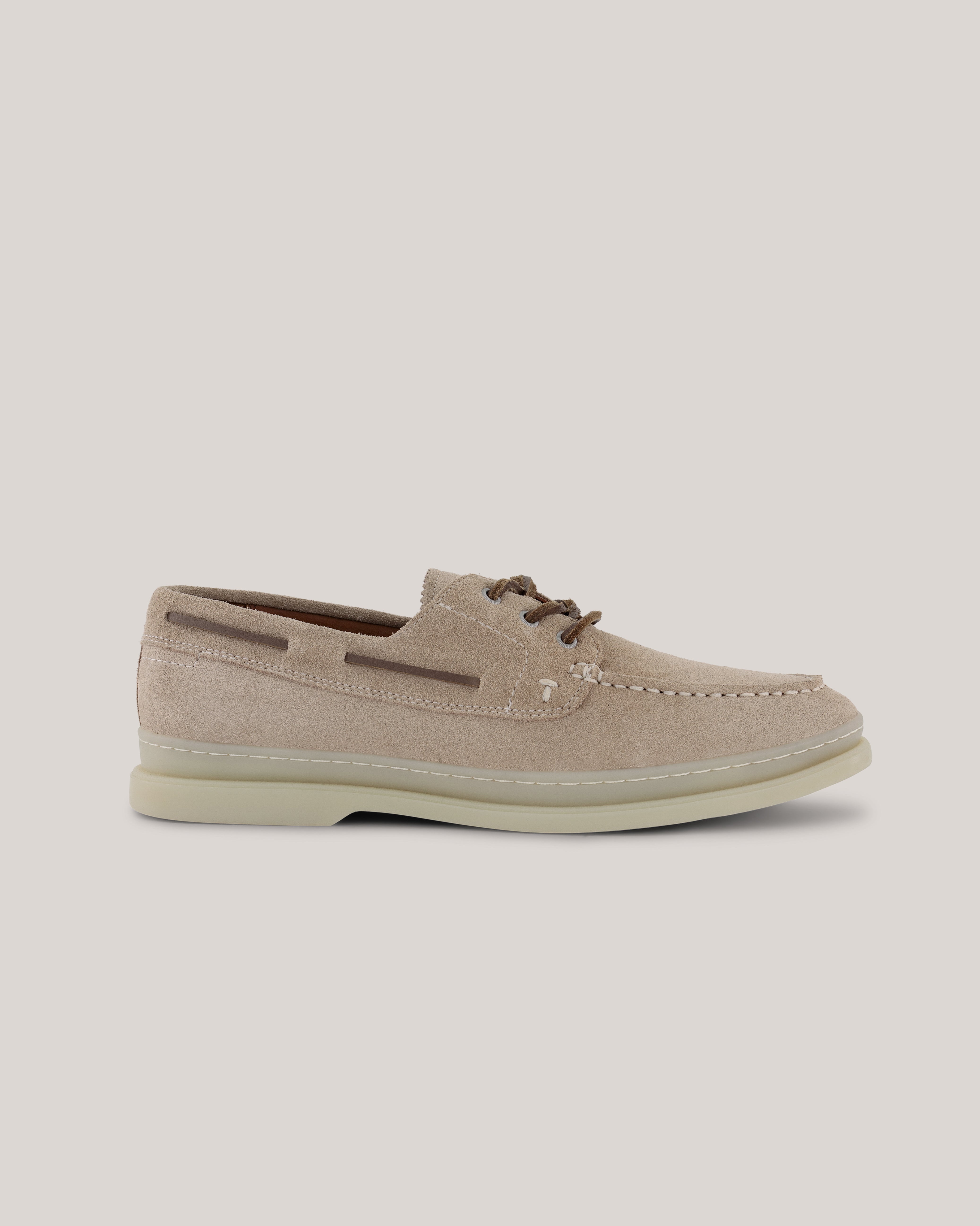 Shop Cromerr Platform Lace Up Suede Shoe Natural for Men Online