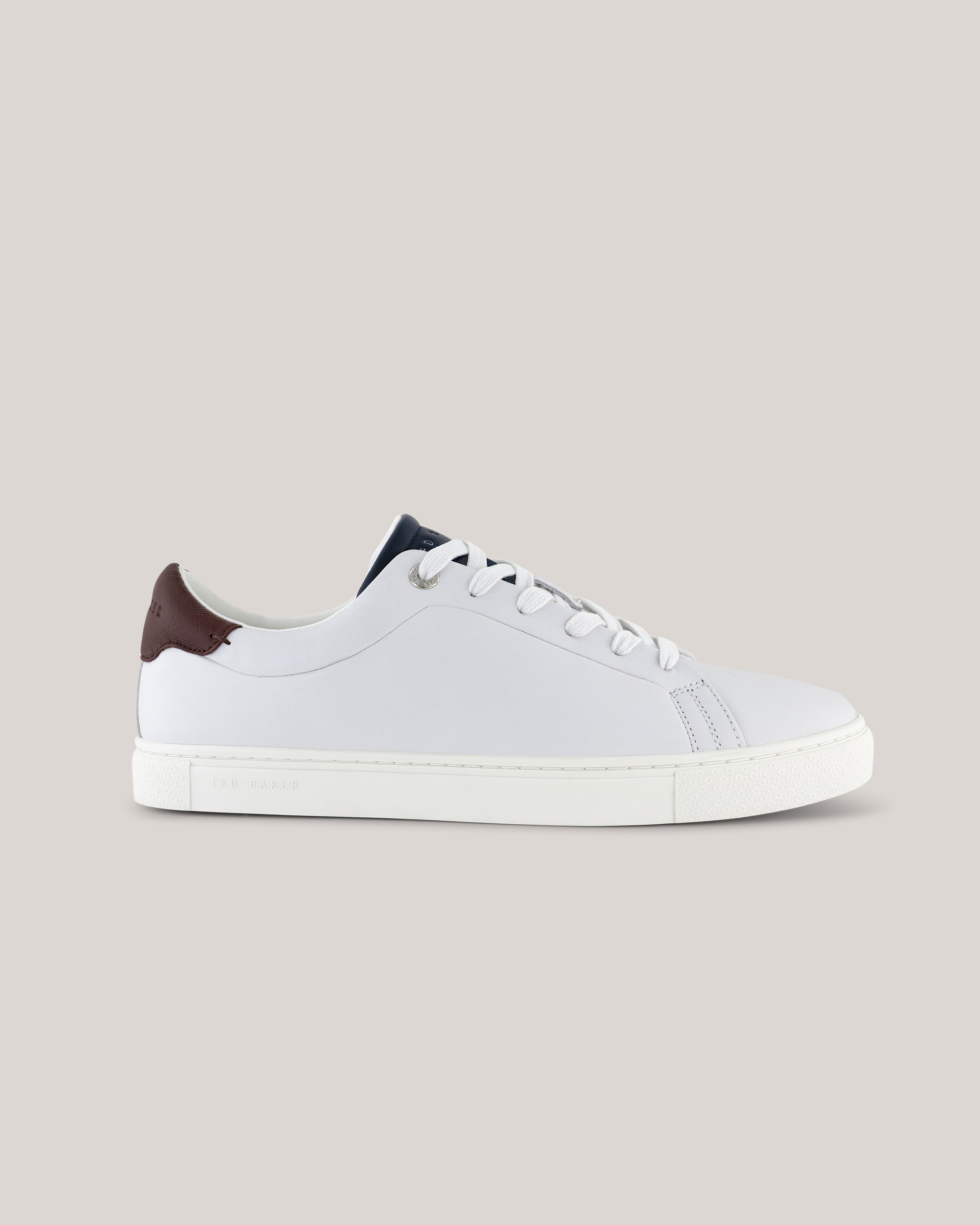 Shop Rbertoo Leather Sneaker White for Men Online Ted Baker Kuwait