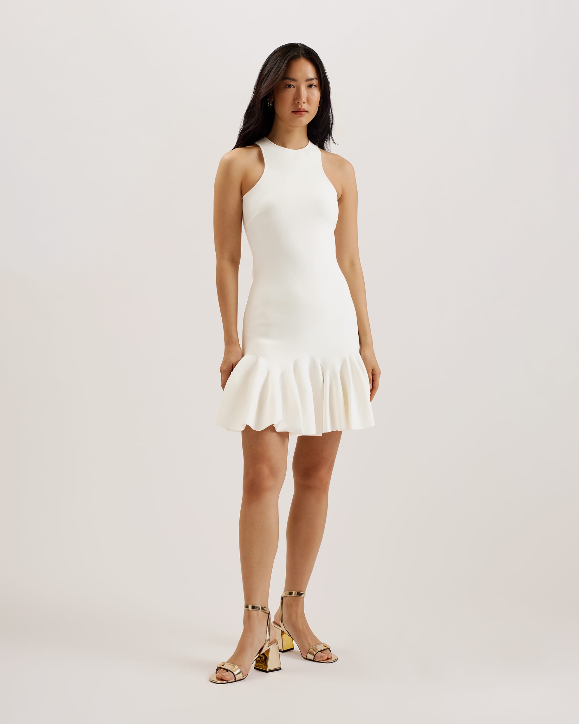 Shop Elzaaa Fluted Hem Knitted Mini Dress Ivory for Women Online | Ted Baker Kuwait Shop Elzaaa Fluted Hem Knitted Mini Dress Ivory for Women Online | Ted Baker Kuwait