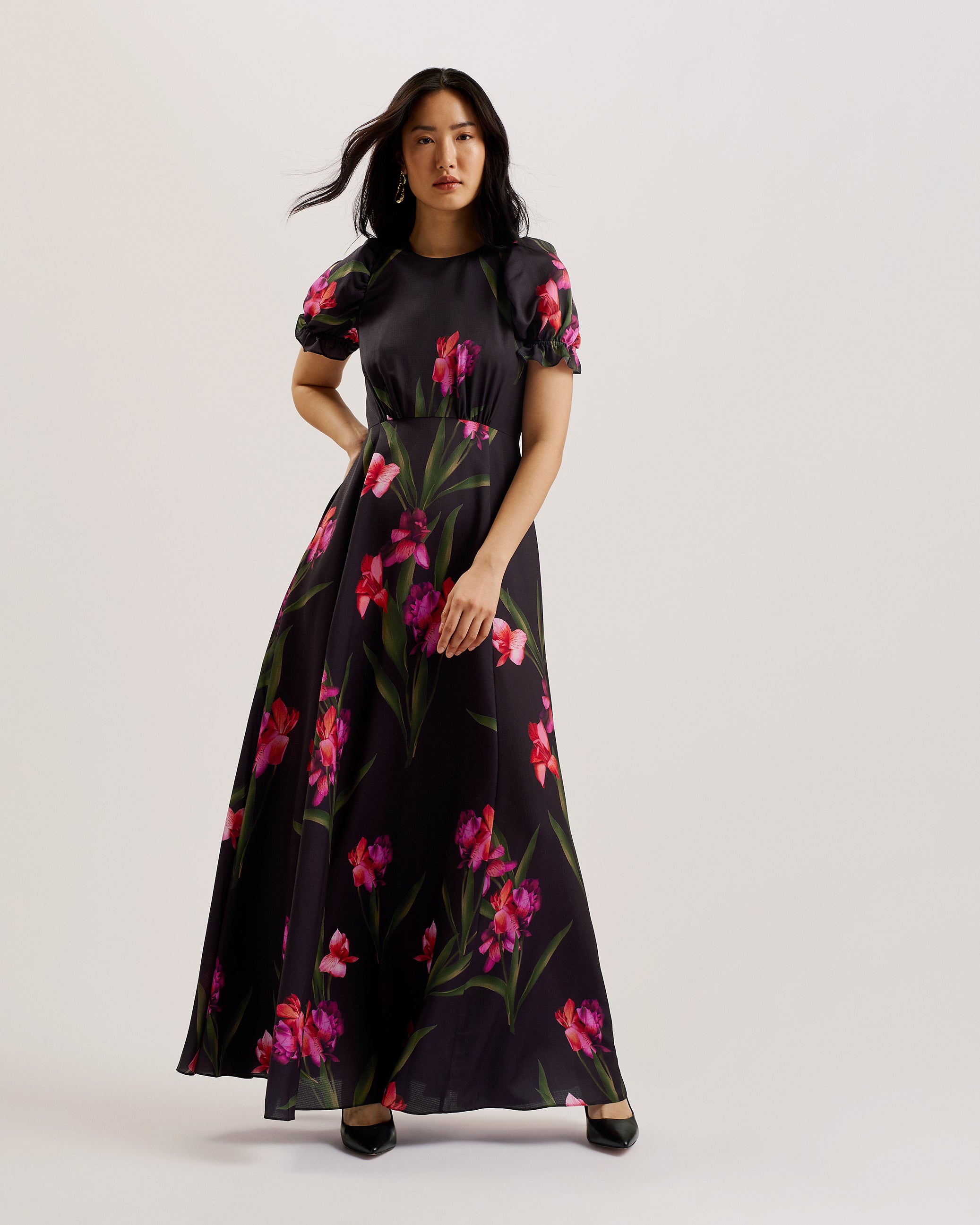 ted baker black dress with flowers Réalisation Par Gia Spotty Dress – Designer Dress Hire NZ – Rent with Iz