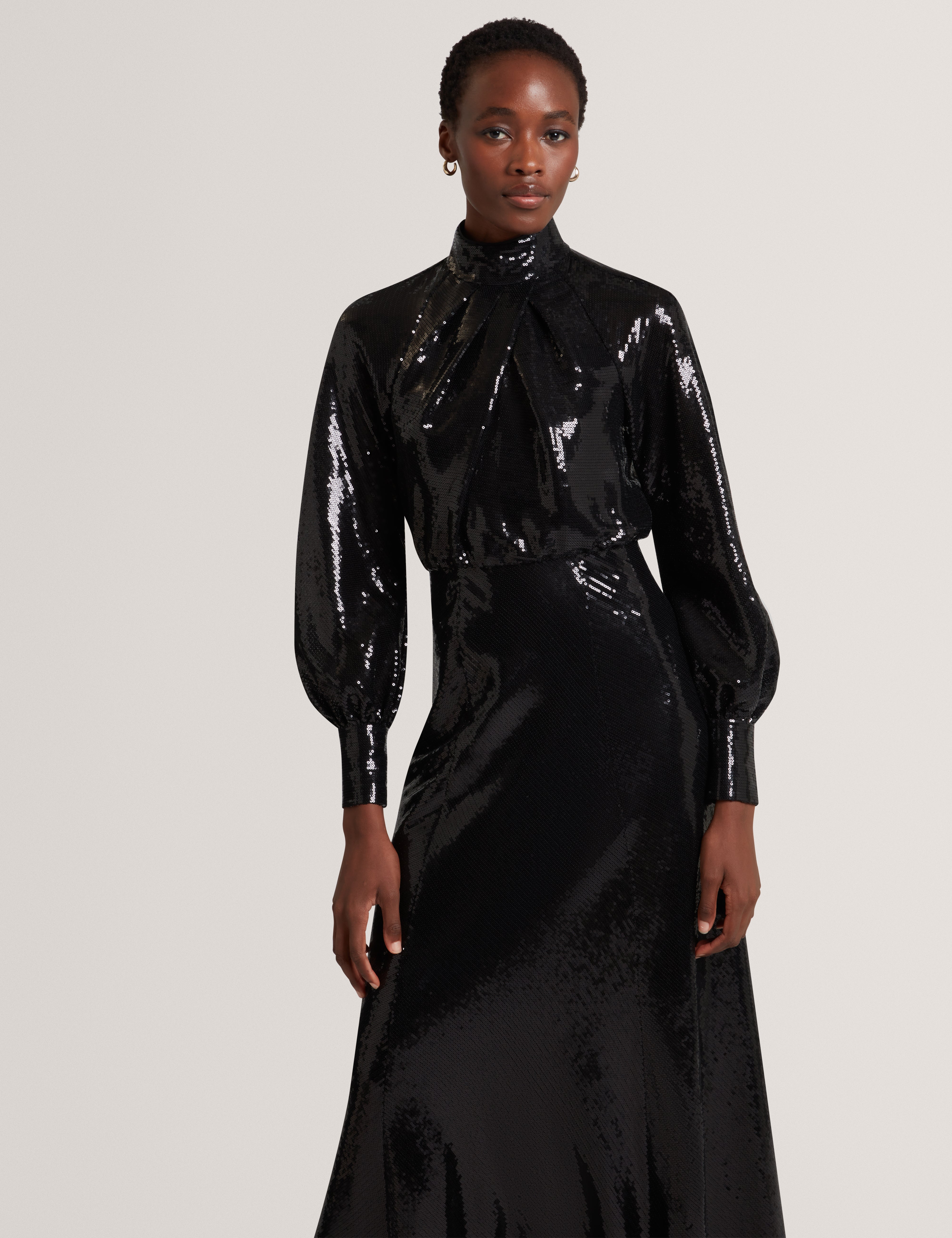 ted baker black satin dress Ted Baker Miinta Satin Cowl Neck Midi Slip Dress Women's | Buy Women, Clothing Online in India | Ted Baker
