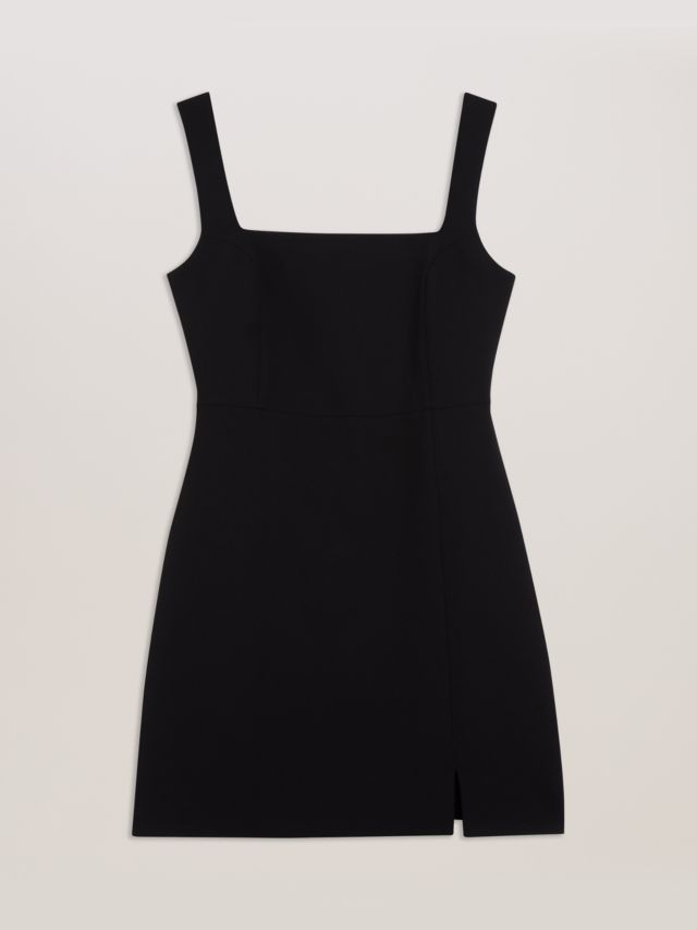 Wynod Tailored Mini Dress With Slit Black
