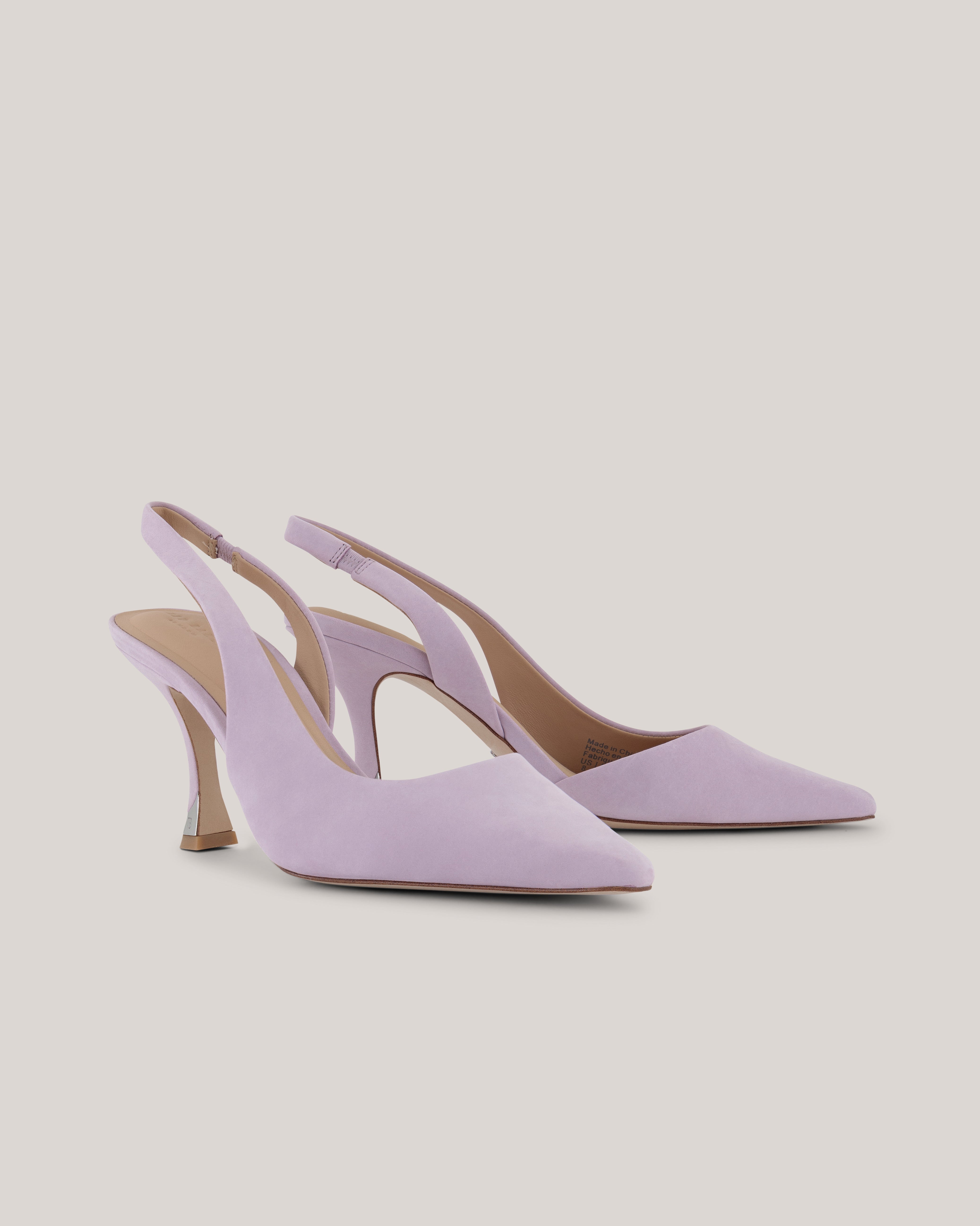 Ariii High-Heeled Slingback Pump With Hardware Lilac