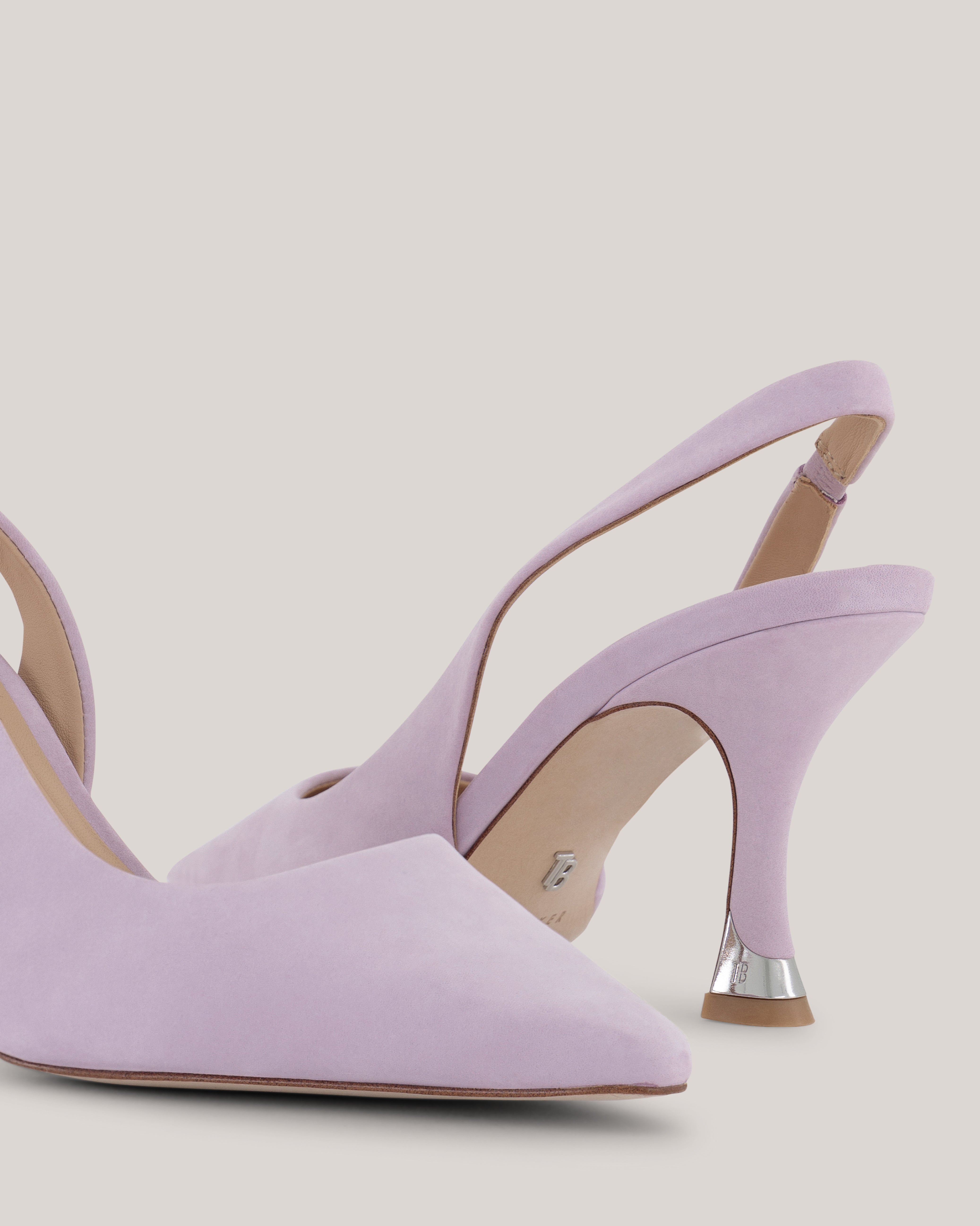 Ariii High-Heeled Slingback Pump With Hardware Lilac