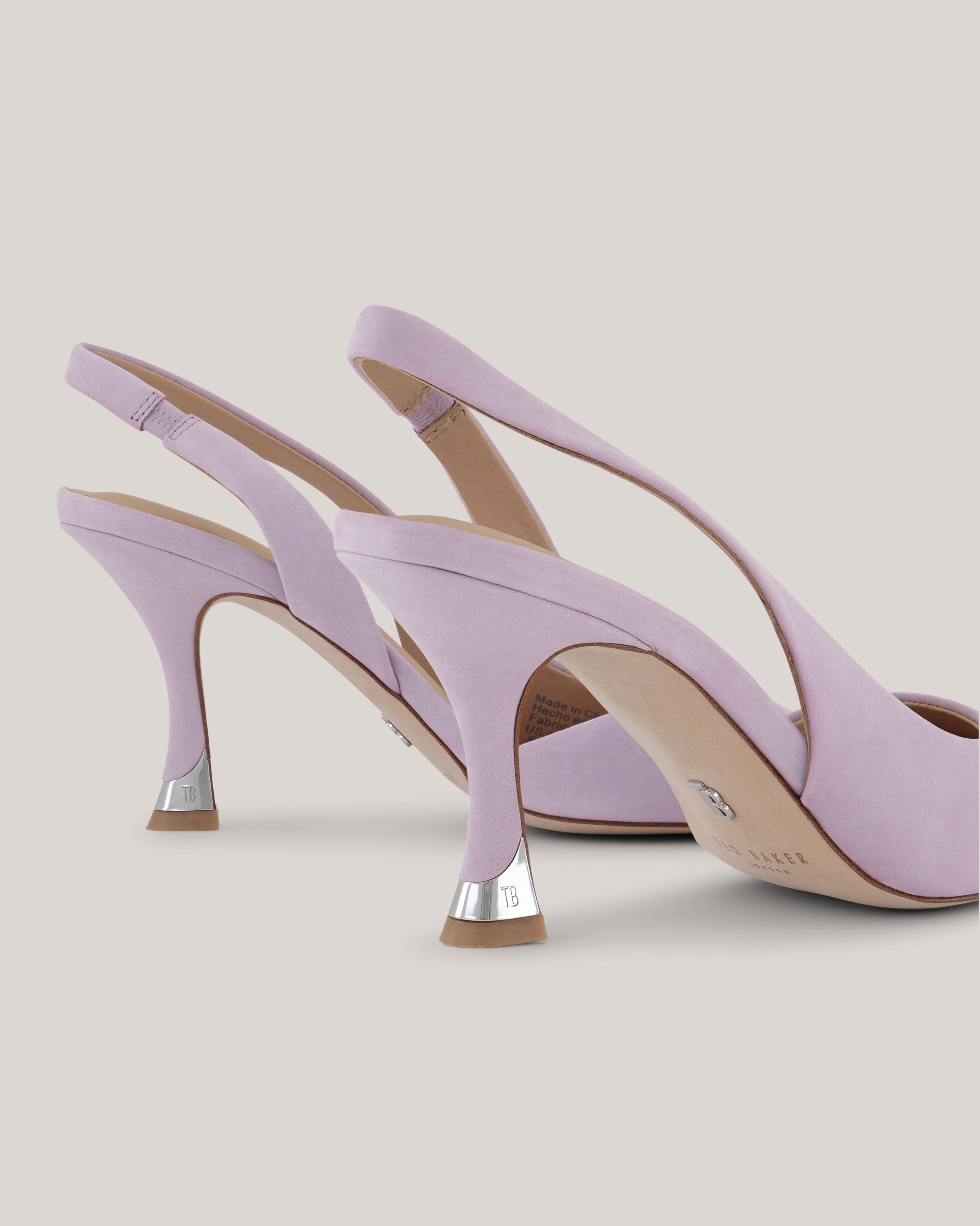 Ariii High-Heeled Slingback Pump With Hardware Lilac