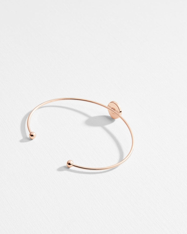 Elvas Tbj1258 Enamel Sml Button Cuff Baby-Pink