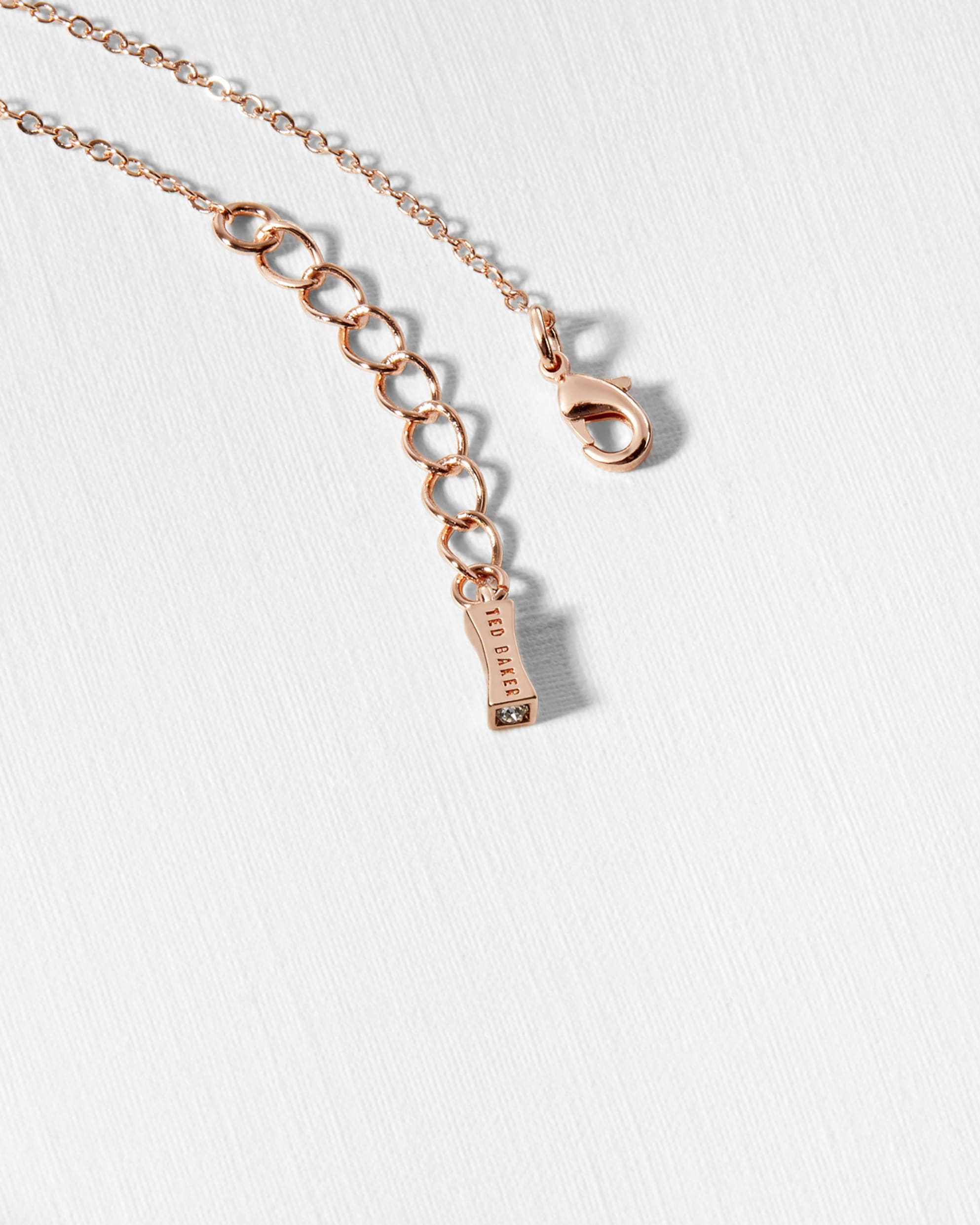 Elvina Tbj1260 Enamel Button Pendant Baby-Pink