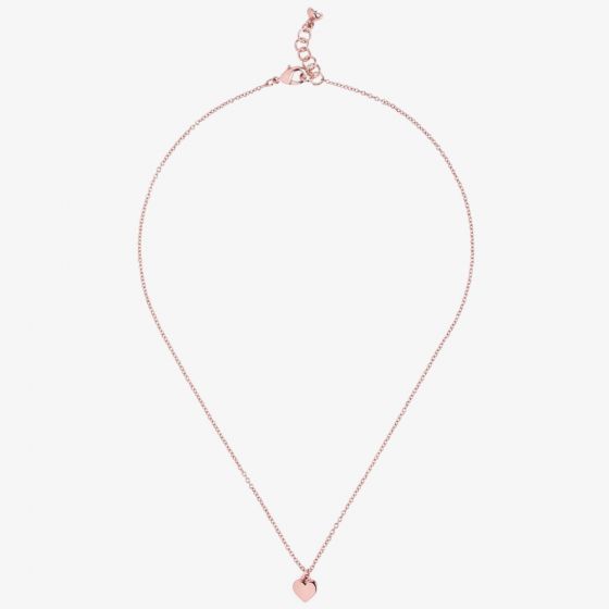 Hara Tiny Heart Pendant Necklace Rose Gold