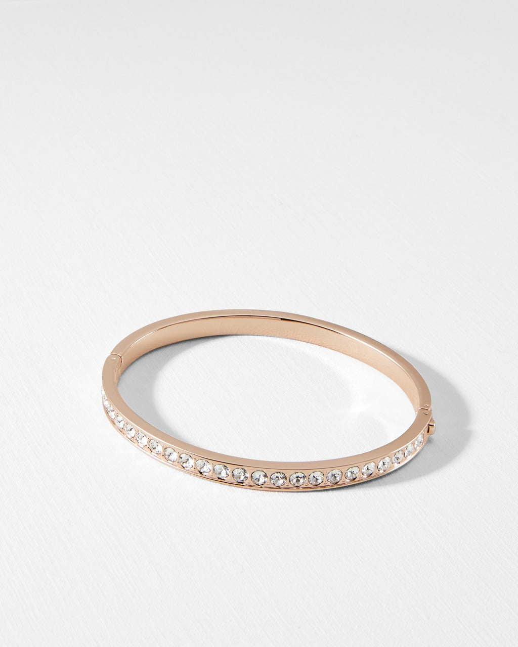 Clemara Tbj1567 Crystal Hinge Bangle Clear