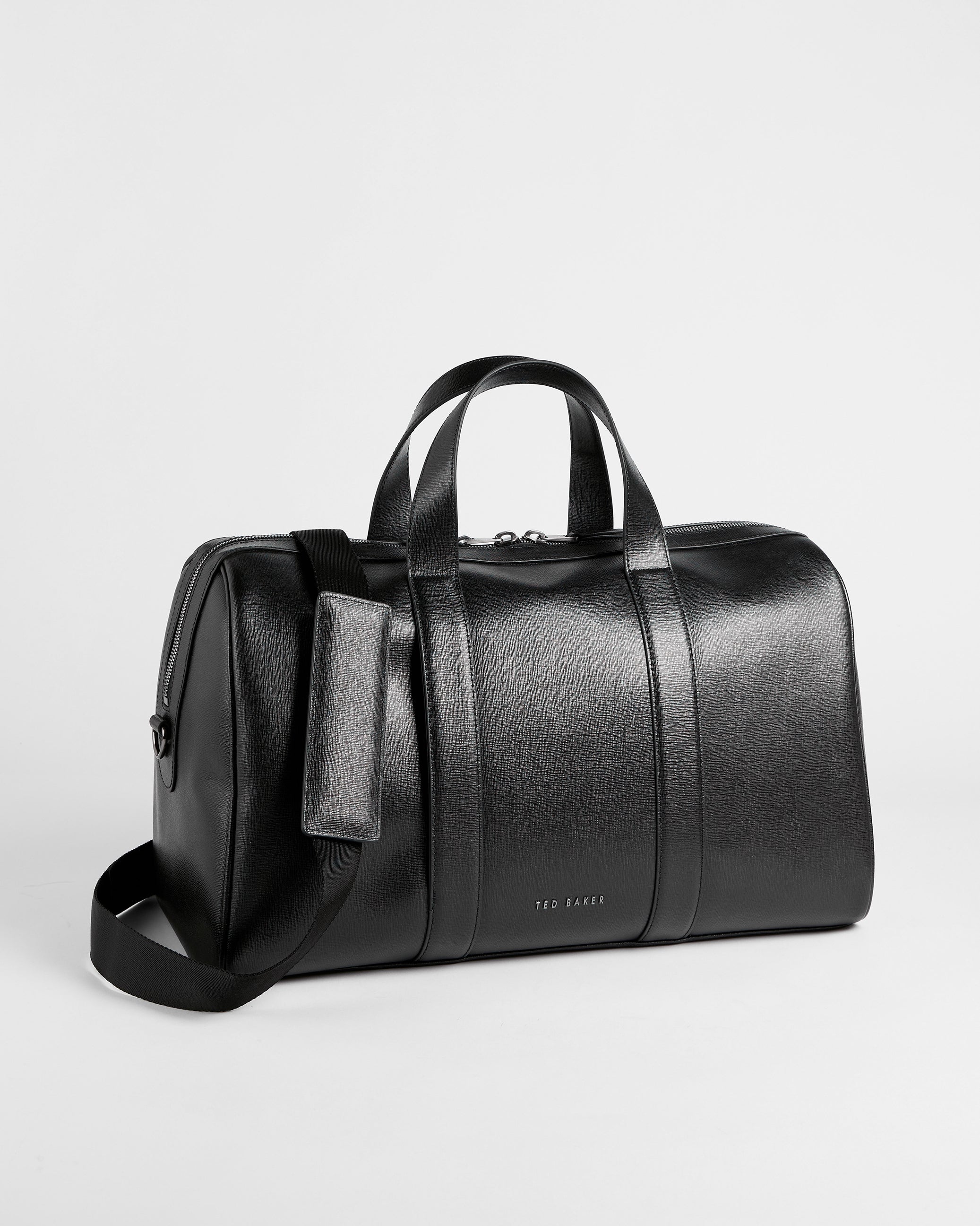 Fidick Saffiano Leather Holdall Black