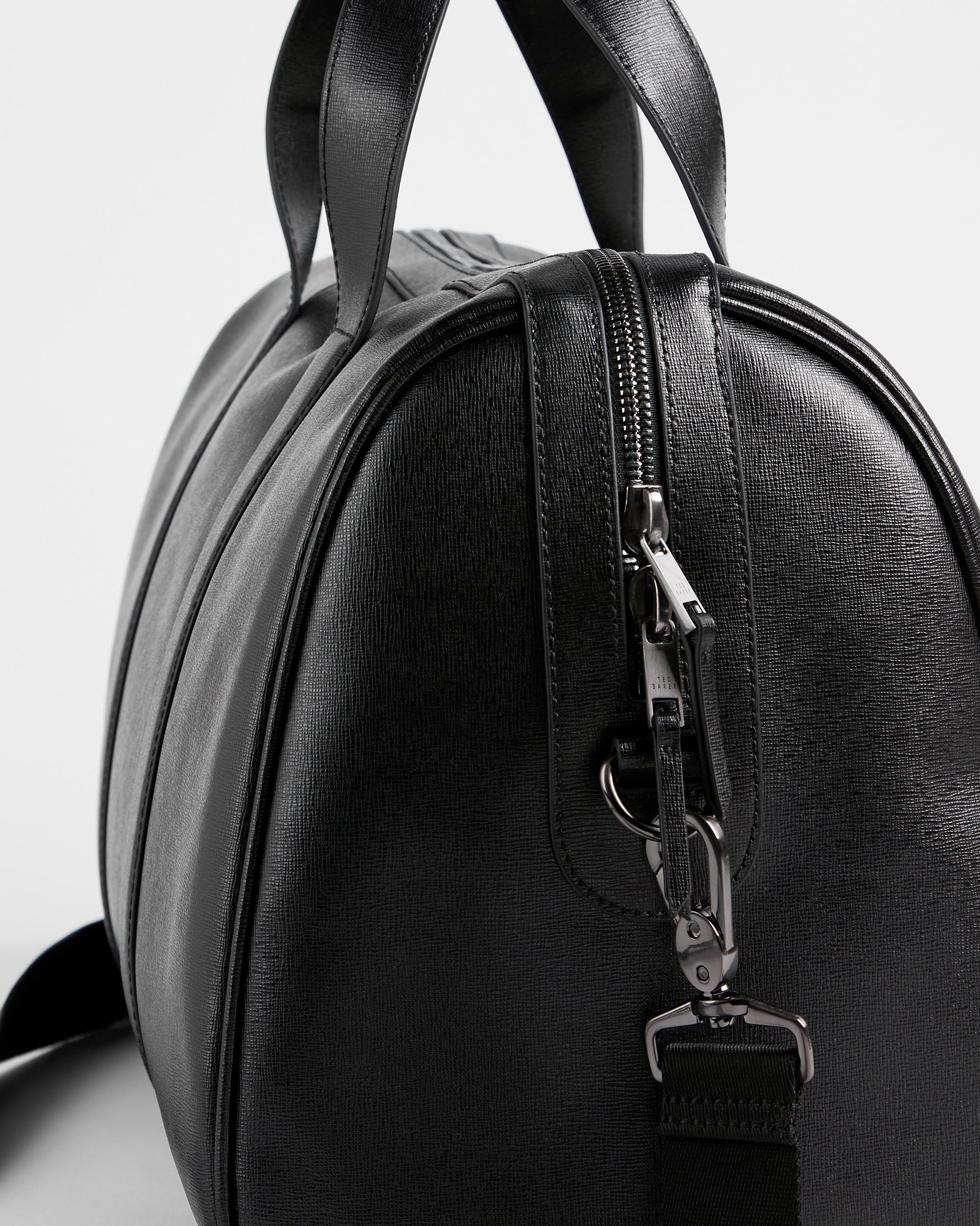 Fidick Saffiano Leather Holdall Black