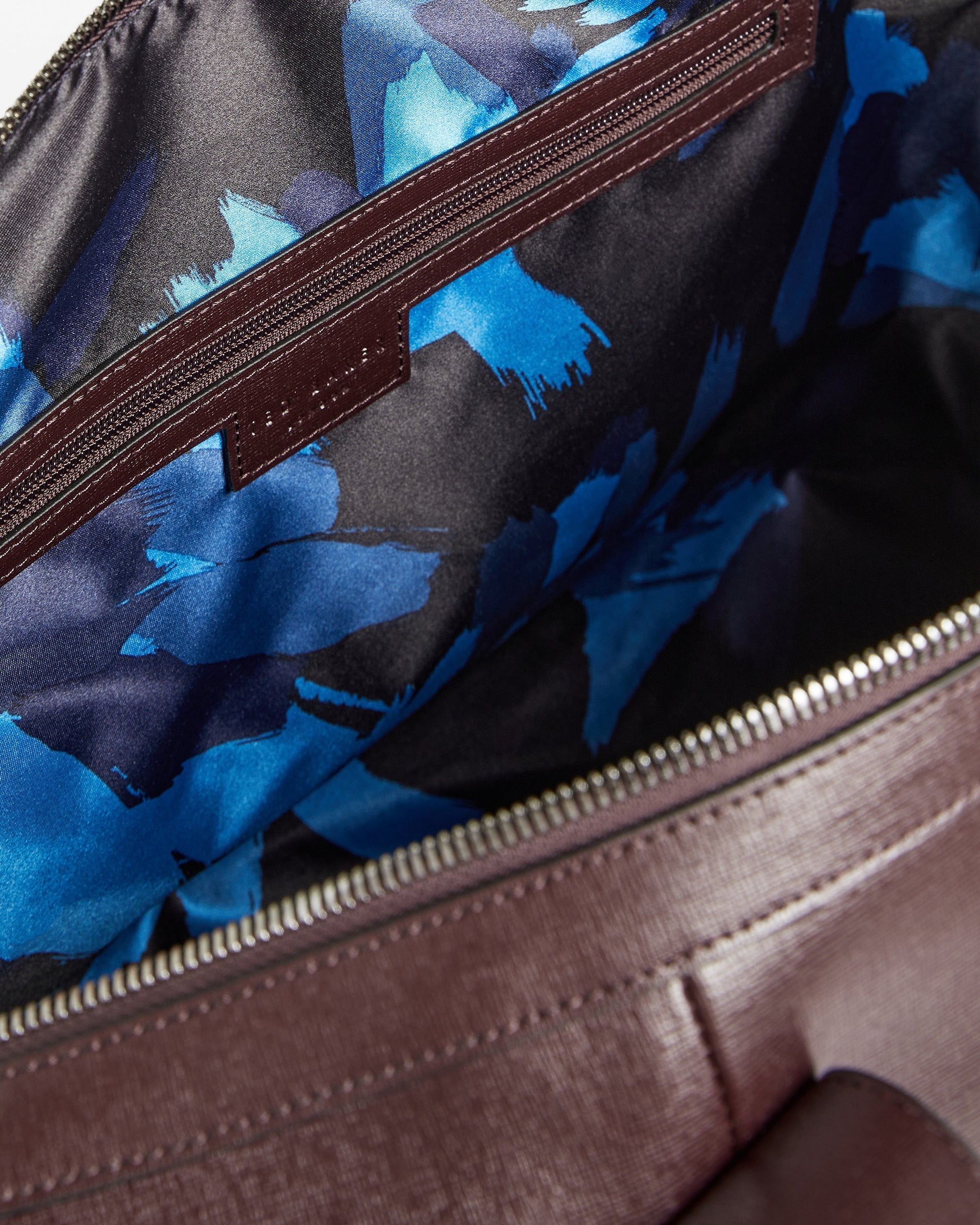 Fidick Saffiano Leather Holdall Oxblood