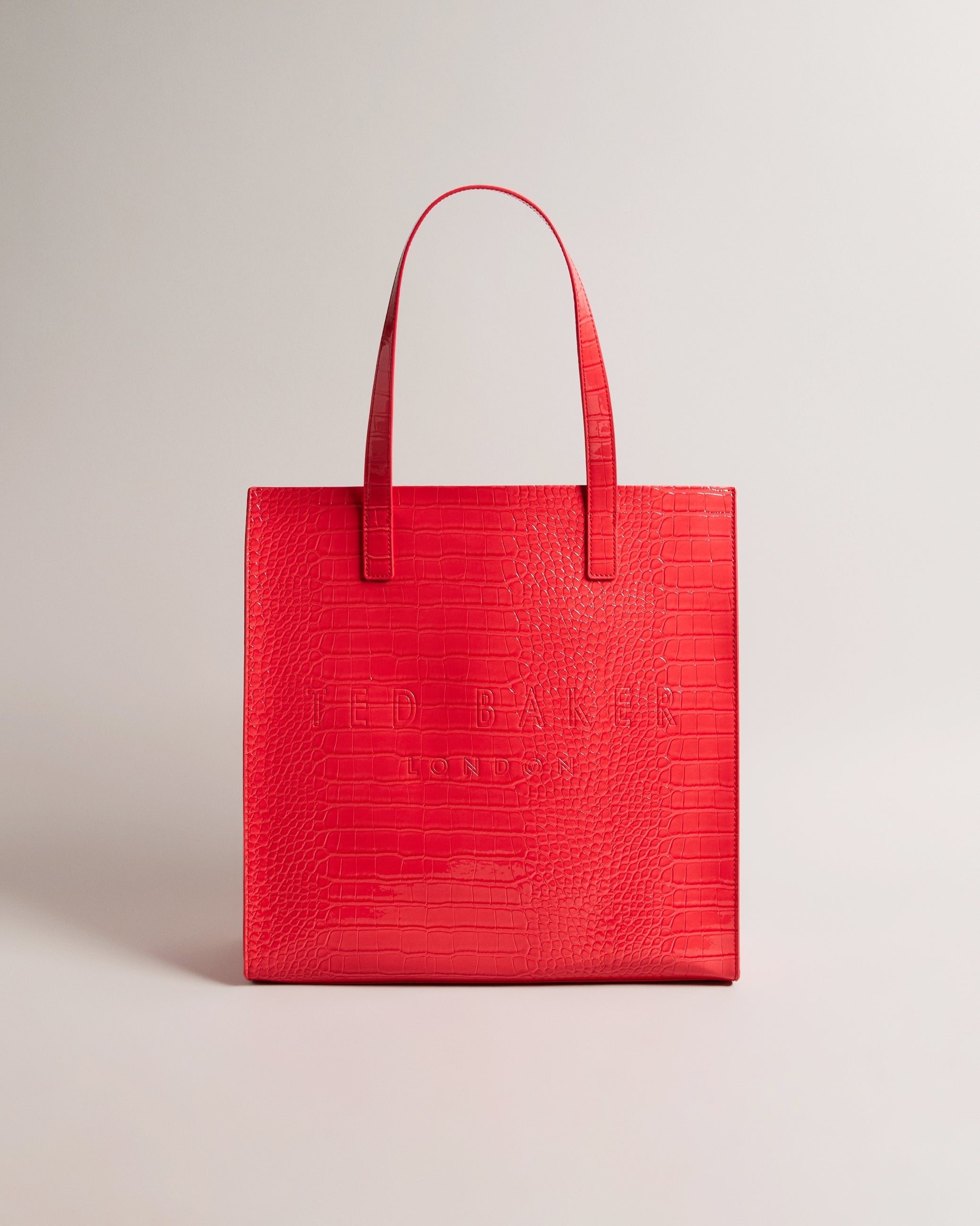 Croccon Croc Detail Large Icon Bag Coral