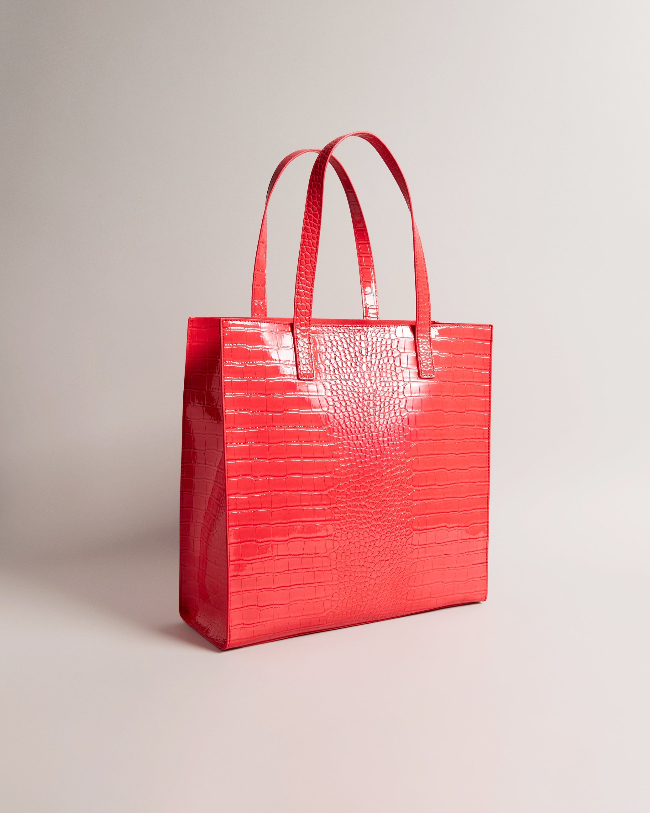 Croccon Croc Detail Large Icon Bag Coral