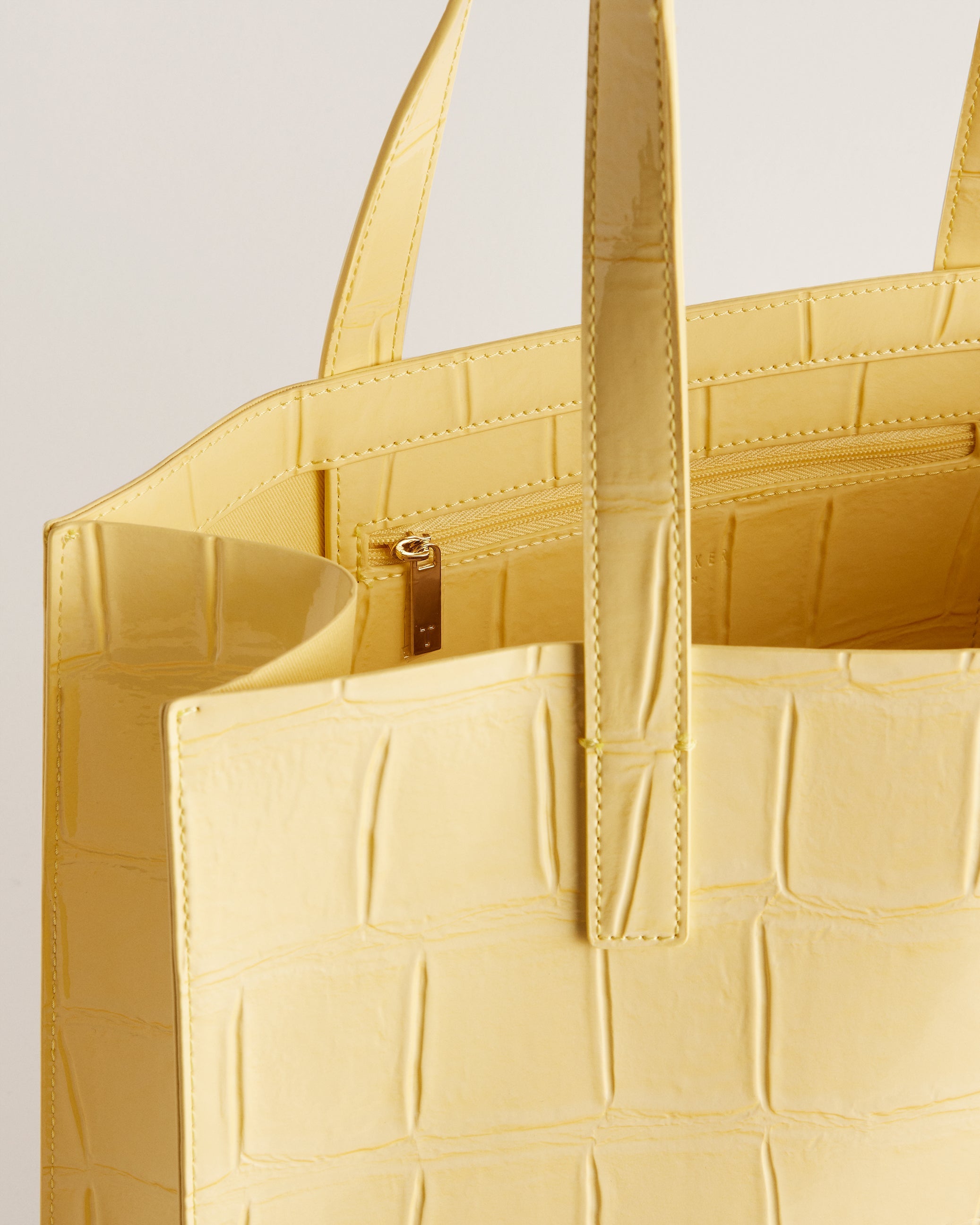 Croccon Croc Detail Large Icon Bag Lt-Yellow