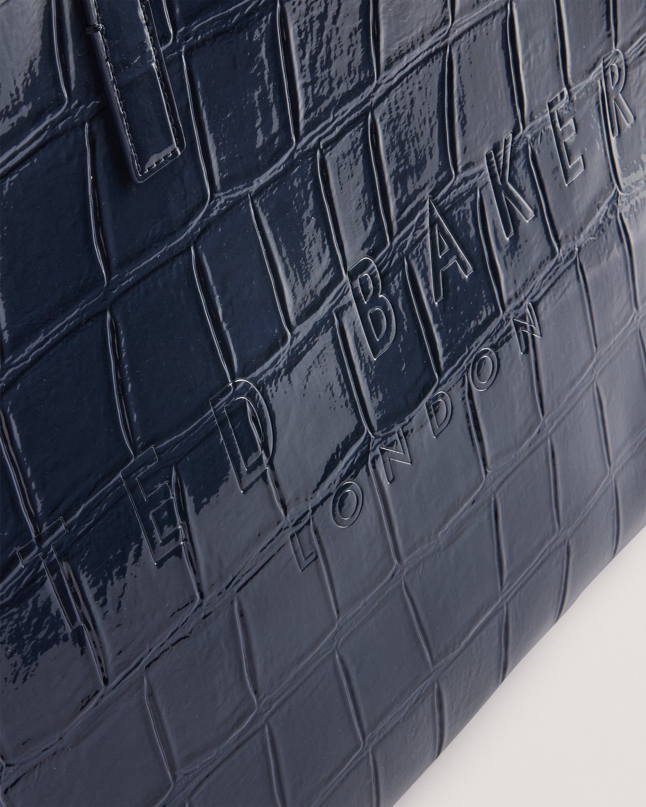 Allicon Croc Effect Extra Large Icon Bag Dk-Blue