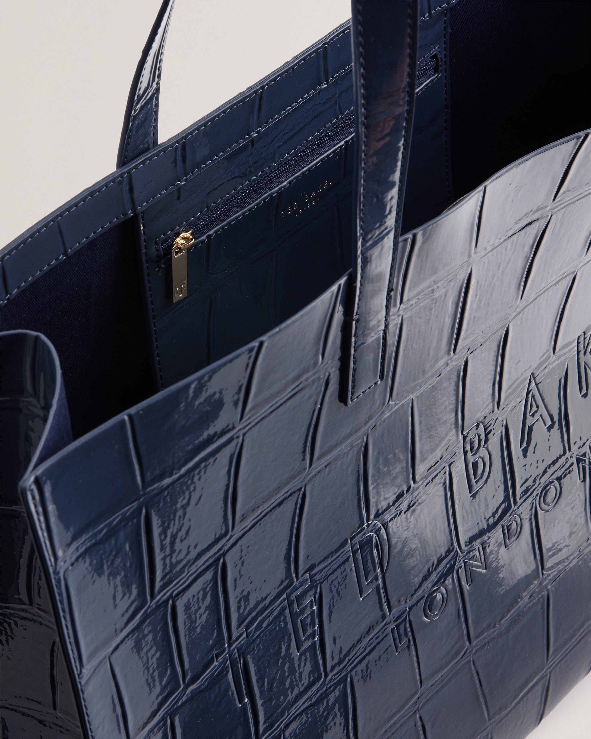 Allicon Croc Effect Extra Large Icon Bag Dk-Blue