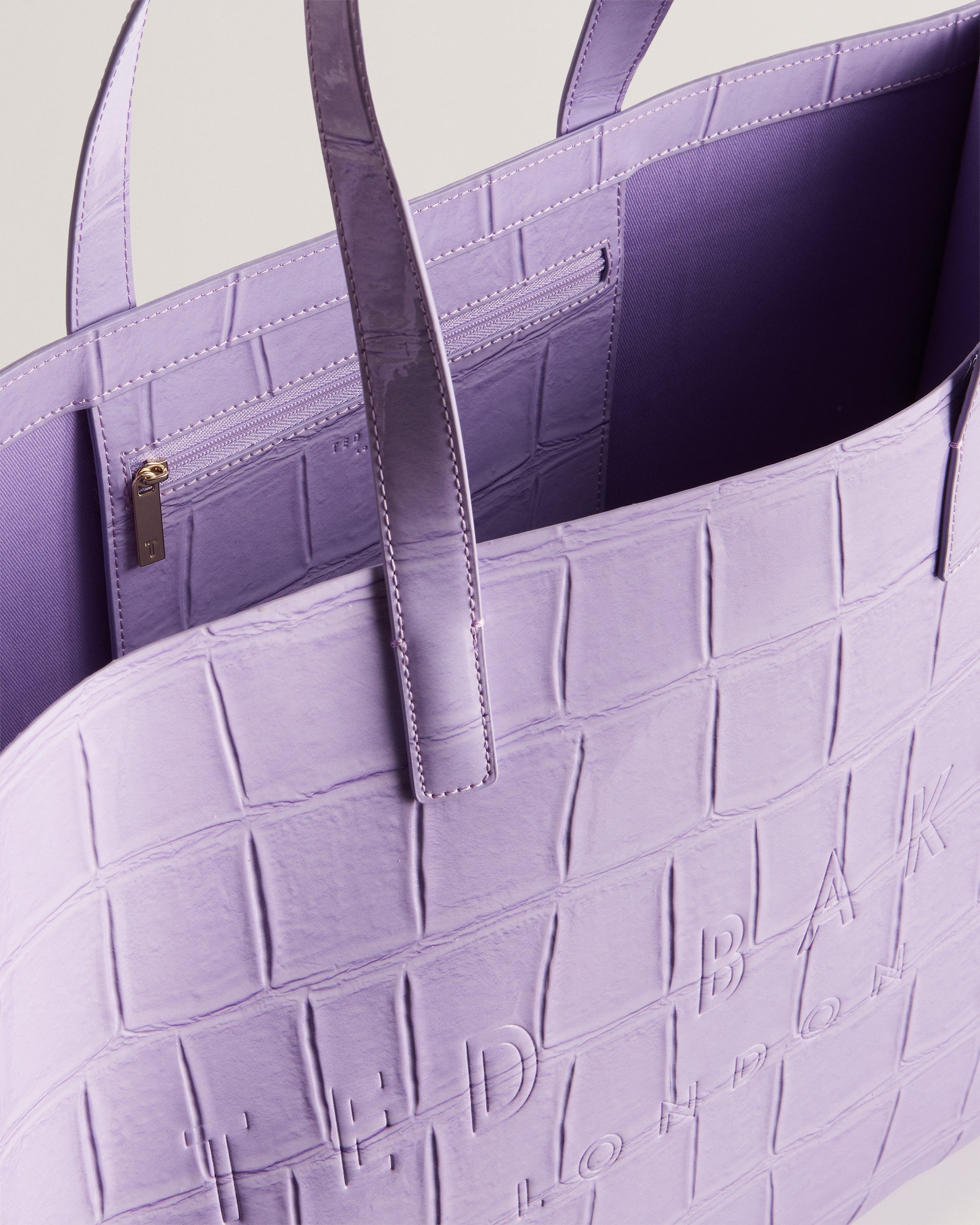 Allicon Mock Croc Icon Tote Bag Lilac