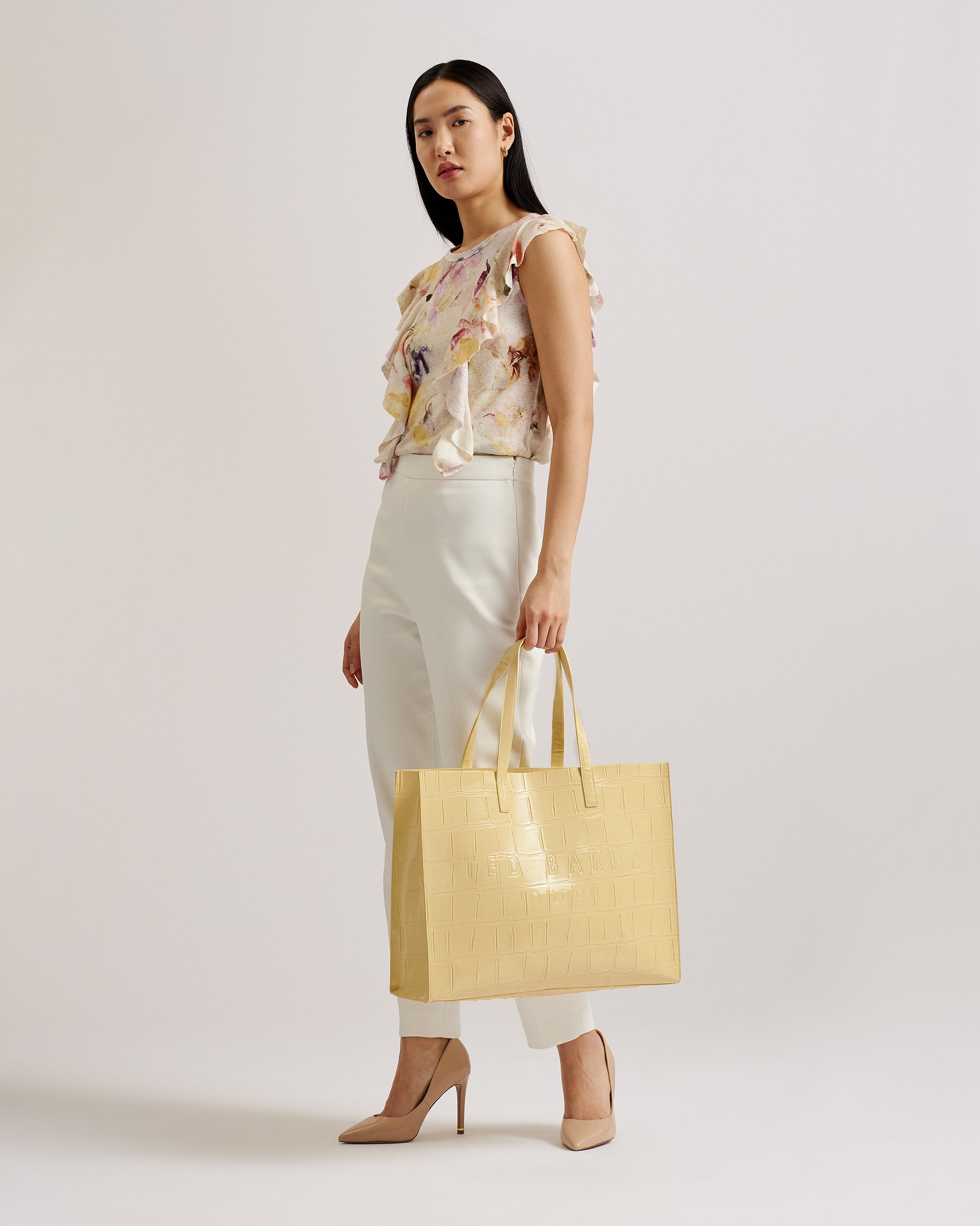 Allicon Mock Croc Icon Tote Bag Lt-Yellow