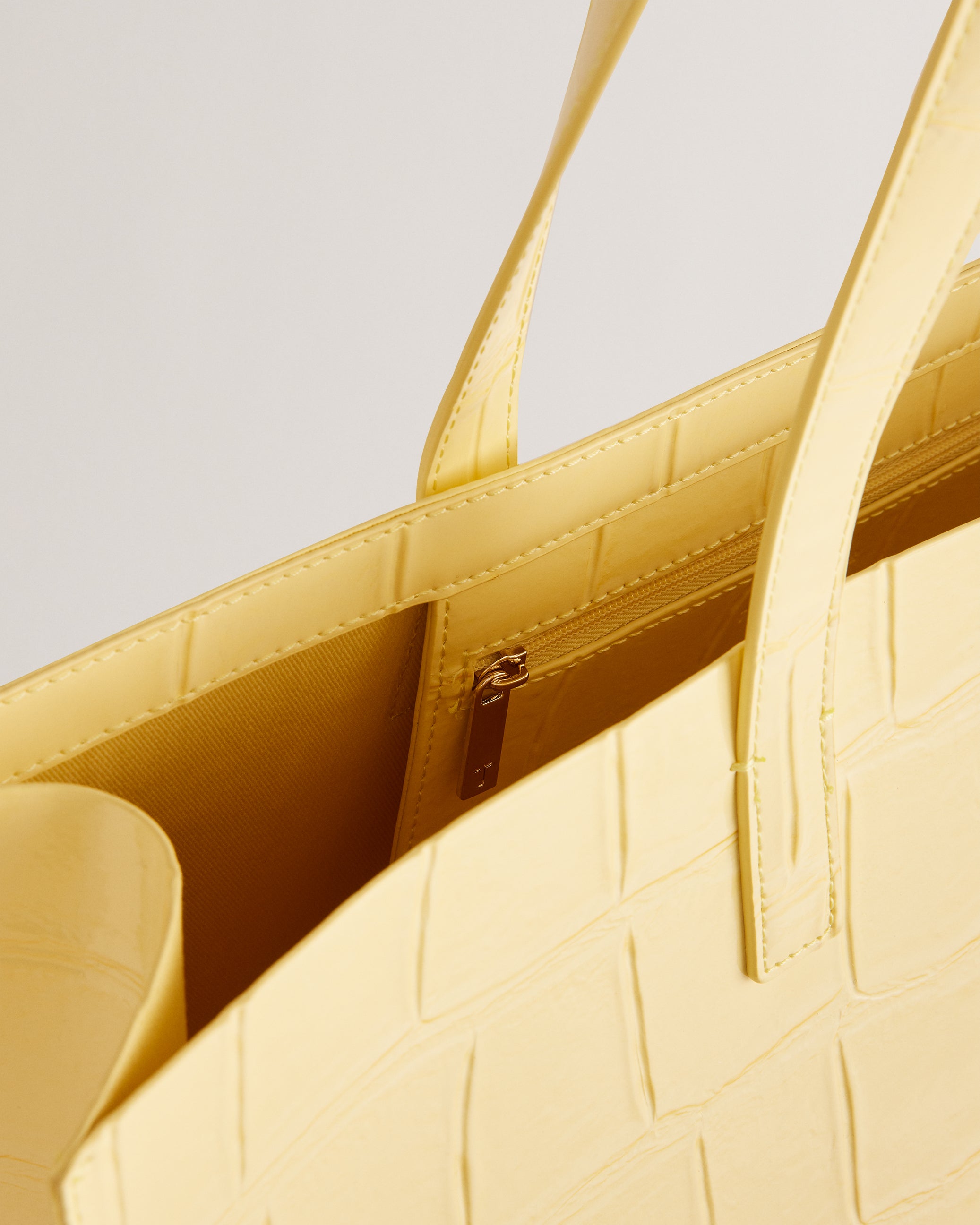 Allicon Mock Croc Icon Tote Bag Lt-Yellow