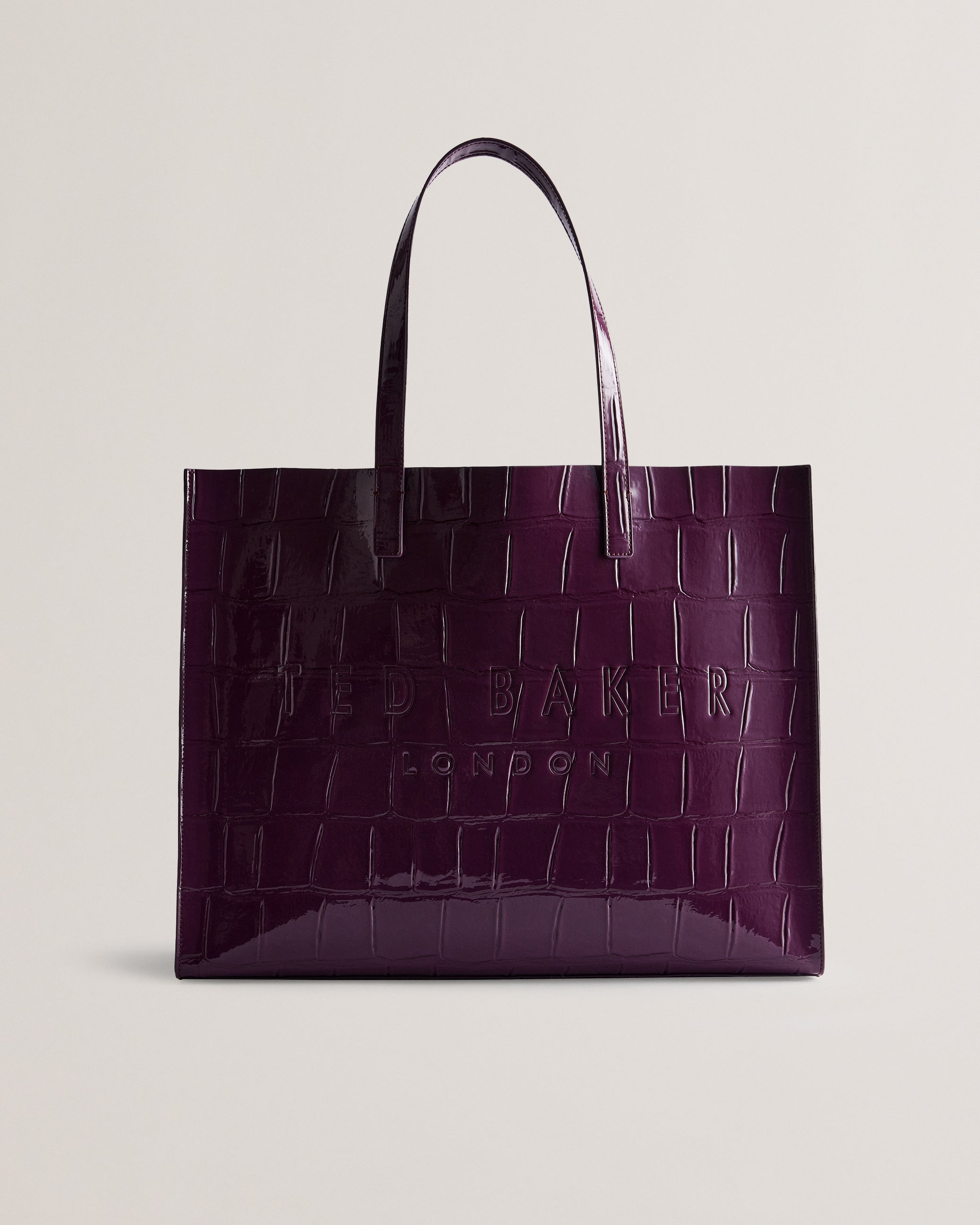 Allicon Croc Effect Extra Large Icon Bag Maroon