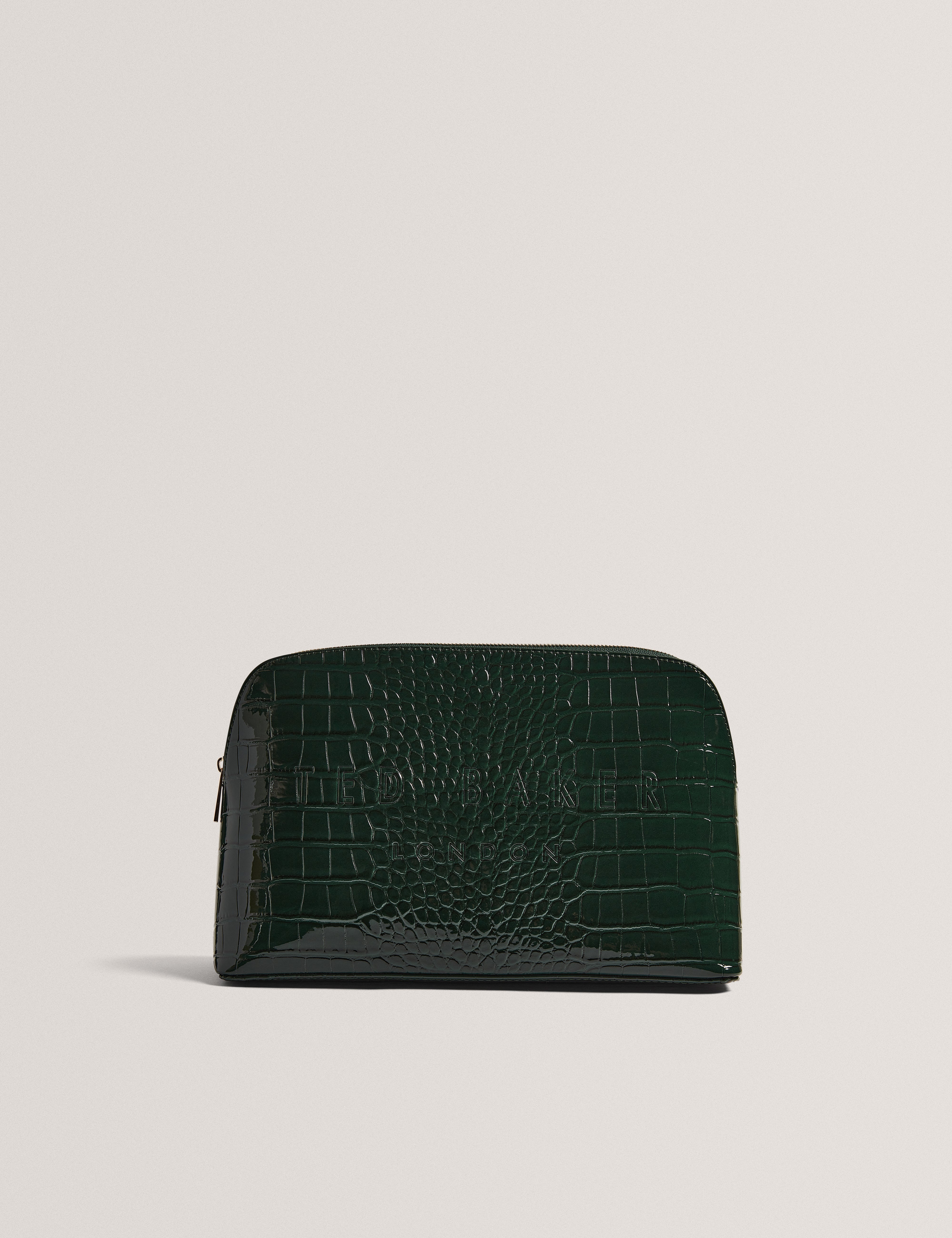 Crocana Croc Effect Washbag Mid-Green