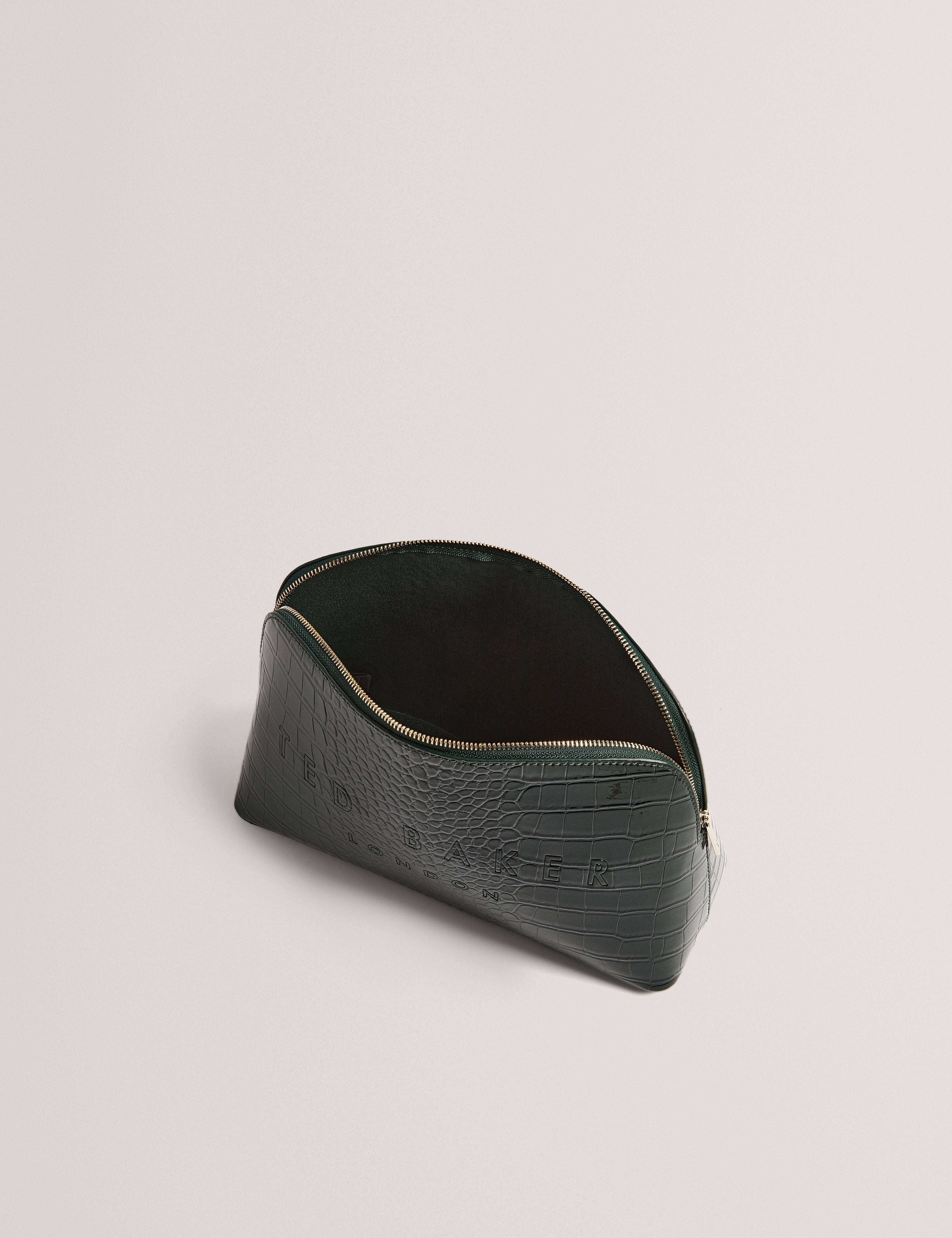 Crocana Croc Effect Washbag Mid-Green