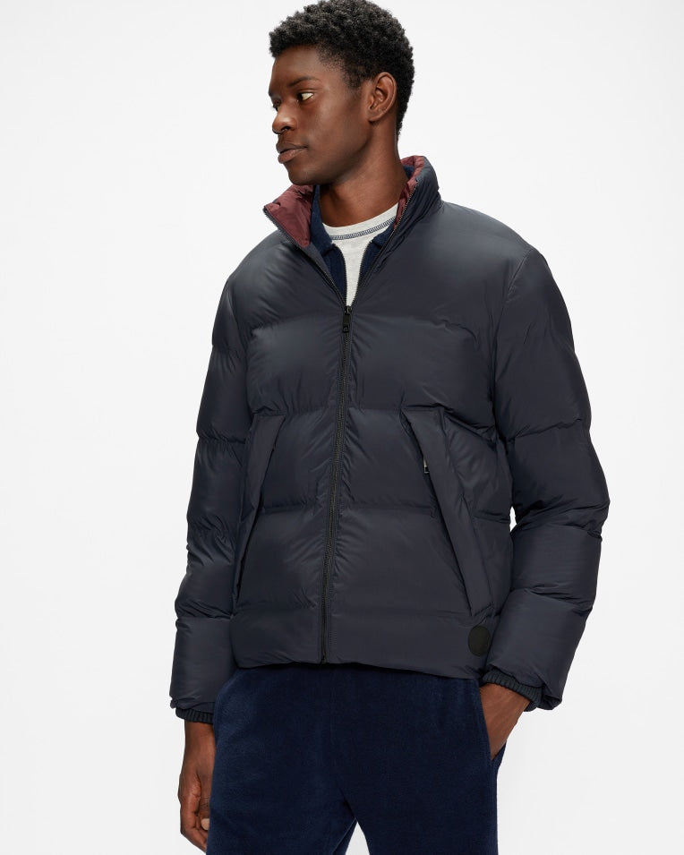 Gravty Heavy Wadded Coat Navy