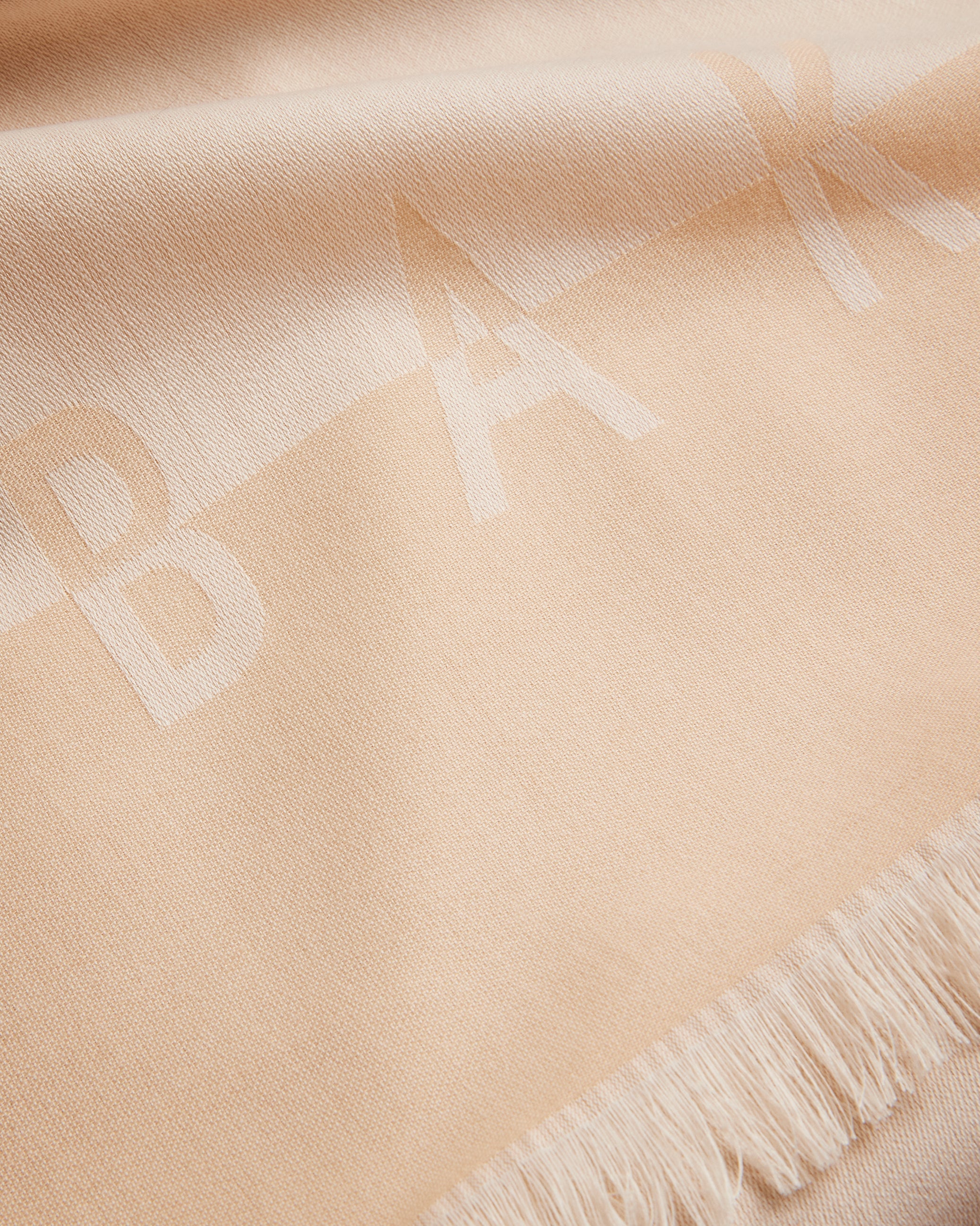 Esteli Ted Baker Logo Long Scarf Natural