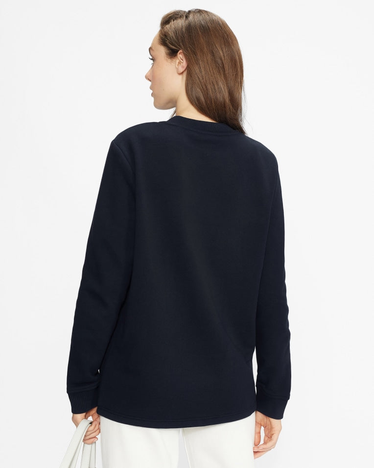 Maaxii Ted Baker Slogan Boyfriend Fit Sweat Navy