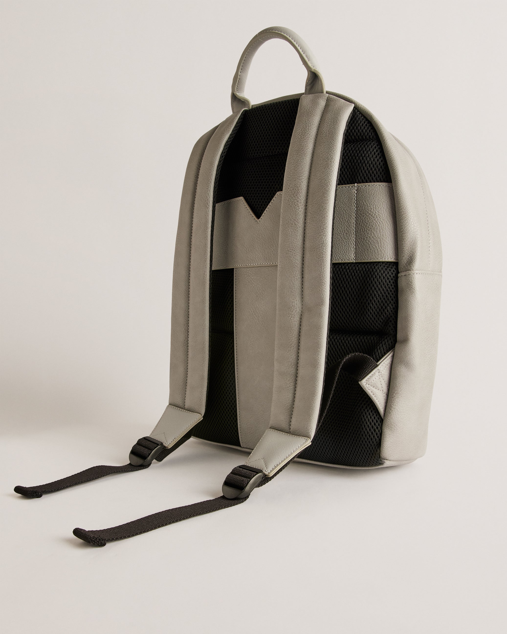 Esentle Striped PU Backpack Lt-Grey
