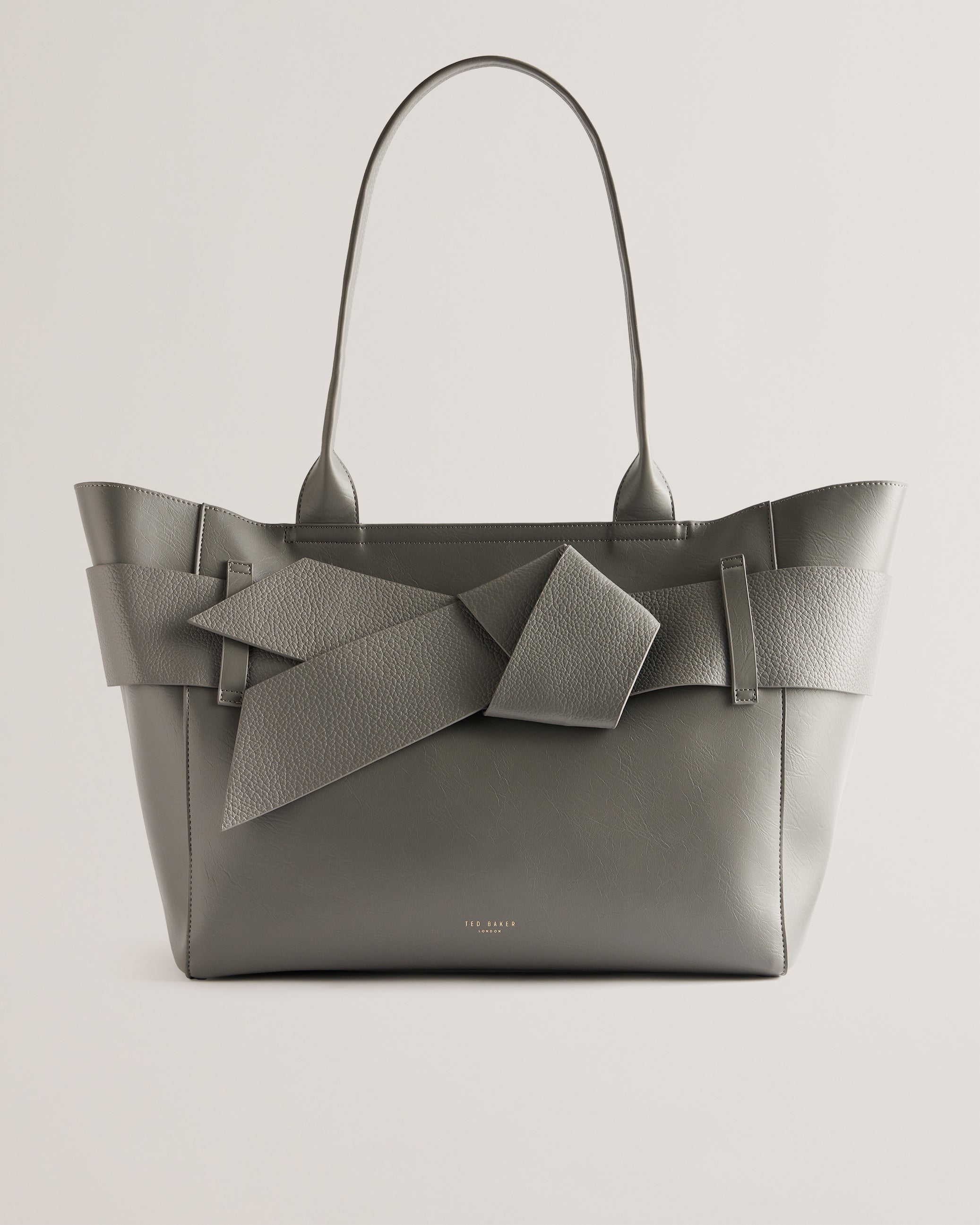 Jimma Large Knot Bow Tote Mid-Grey