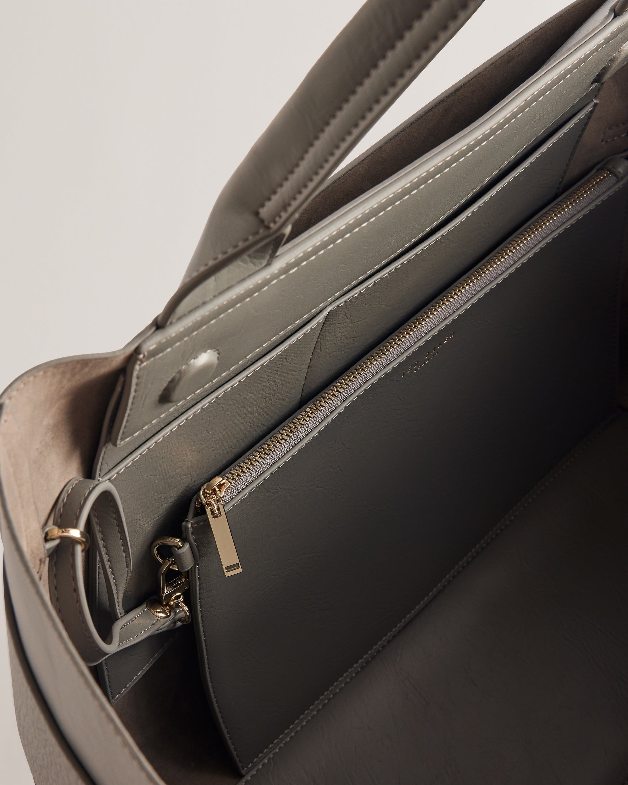 Jimma Large Knot Bow Tote Mid-Grey