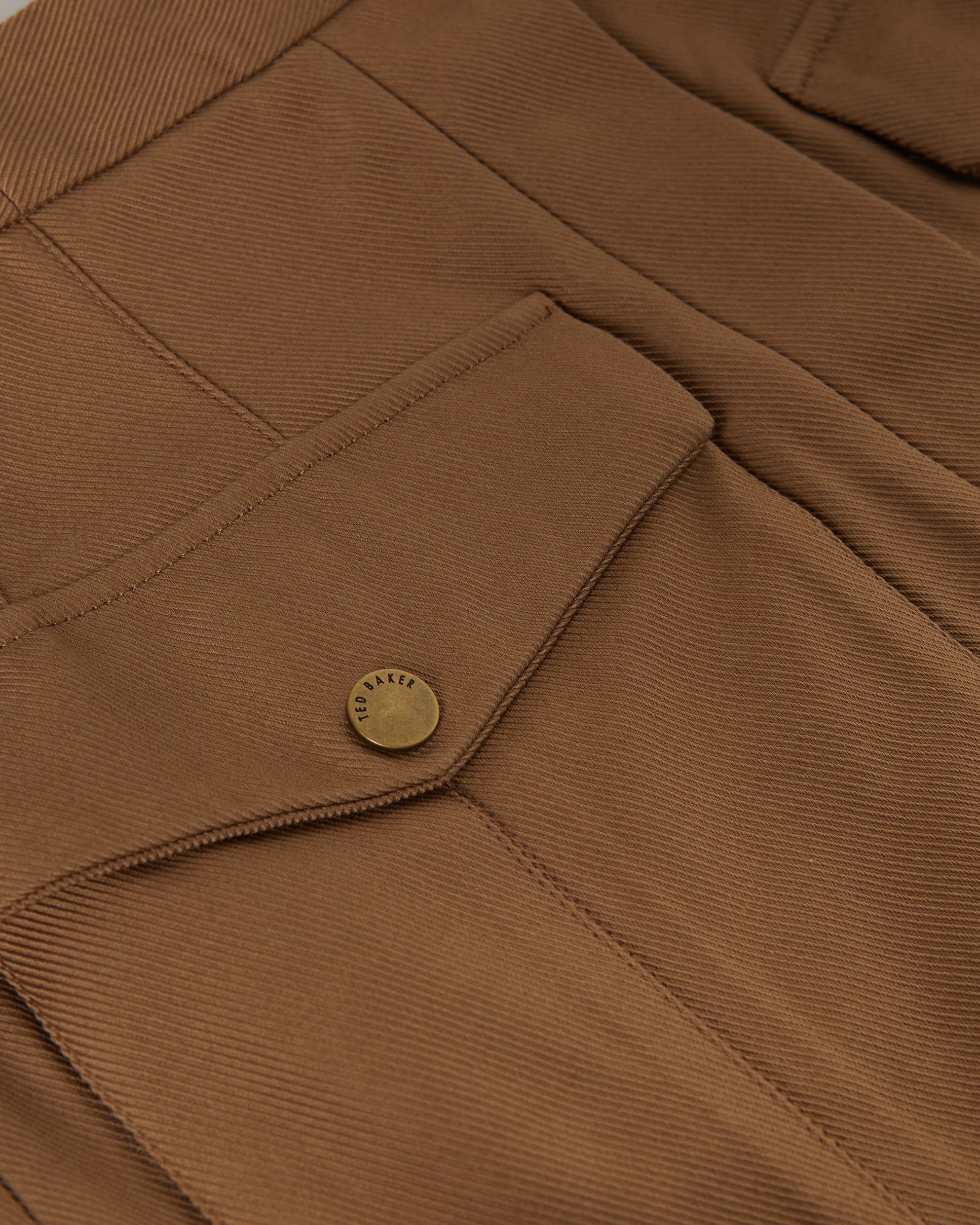 Laigha Utility Twill Mini Skirt Brown