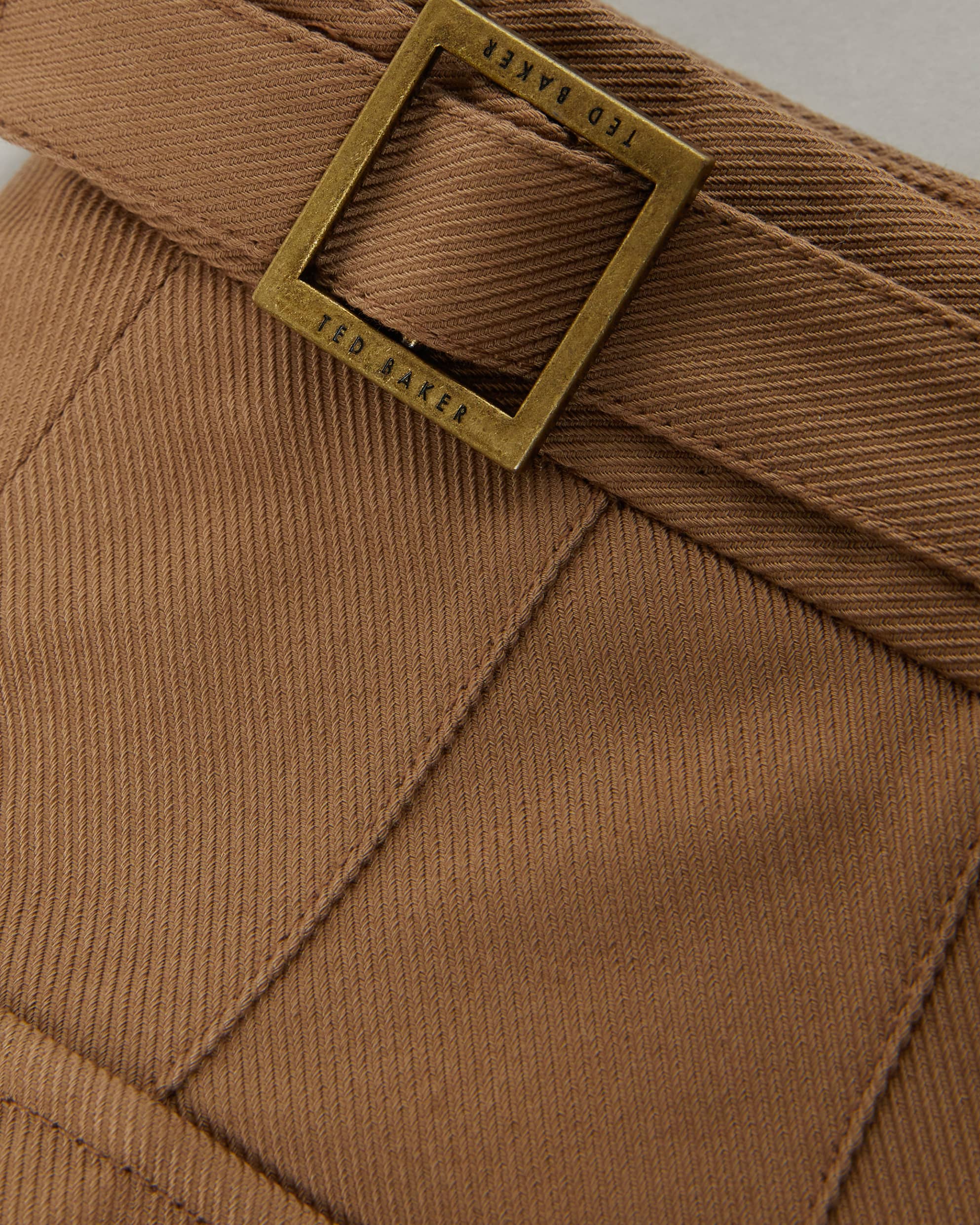 Laigha Utility Twill Mini Skirt Brown