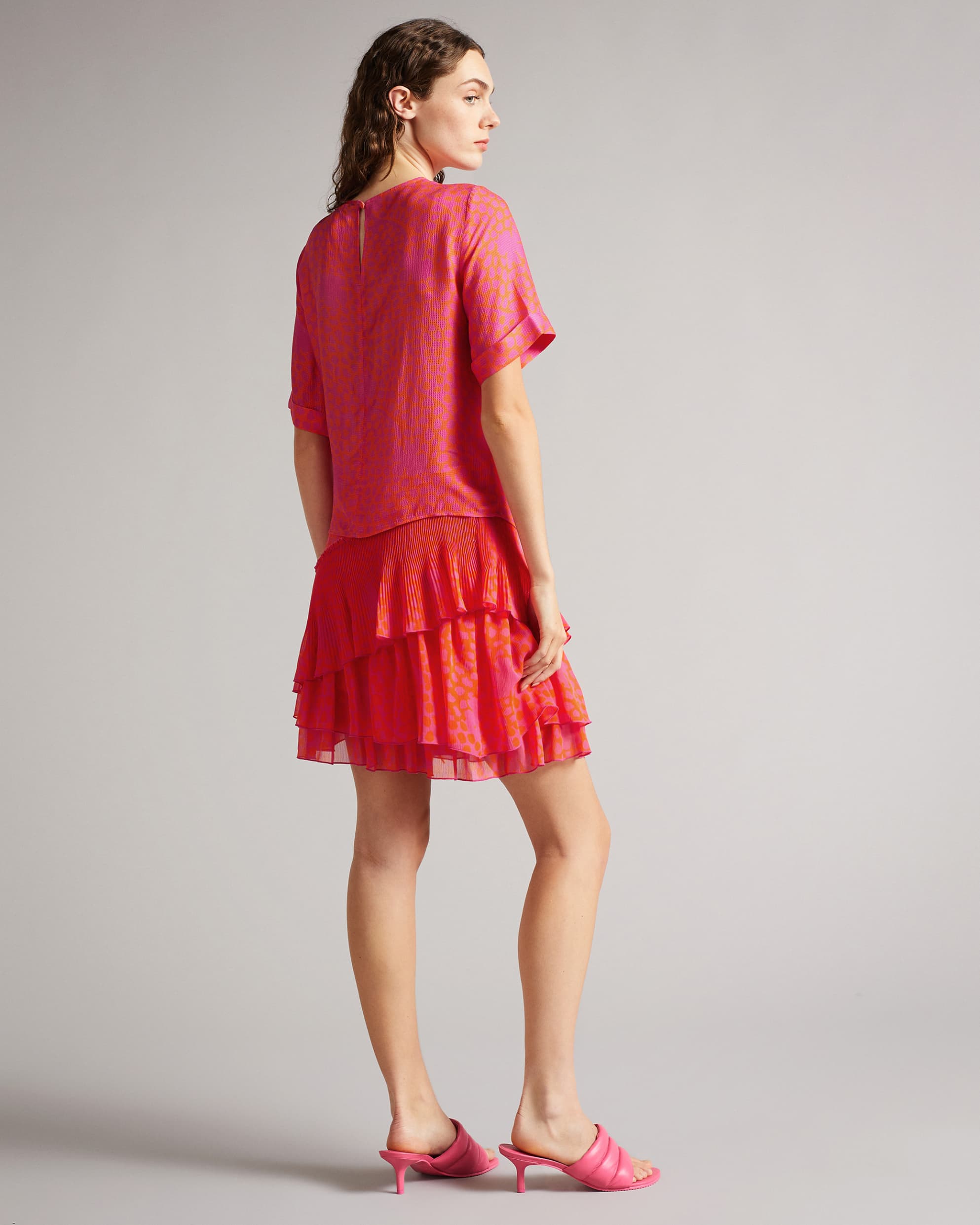 Merrick Integral Tie Front Shirt Deep-Pink