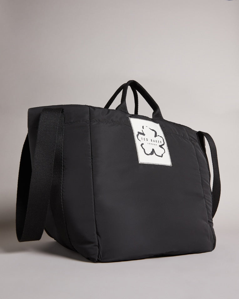 Caydeen Large Nylon Tote Black