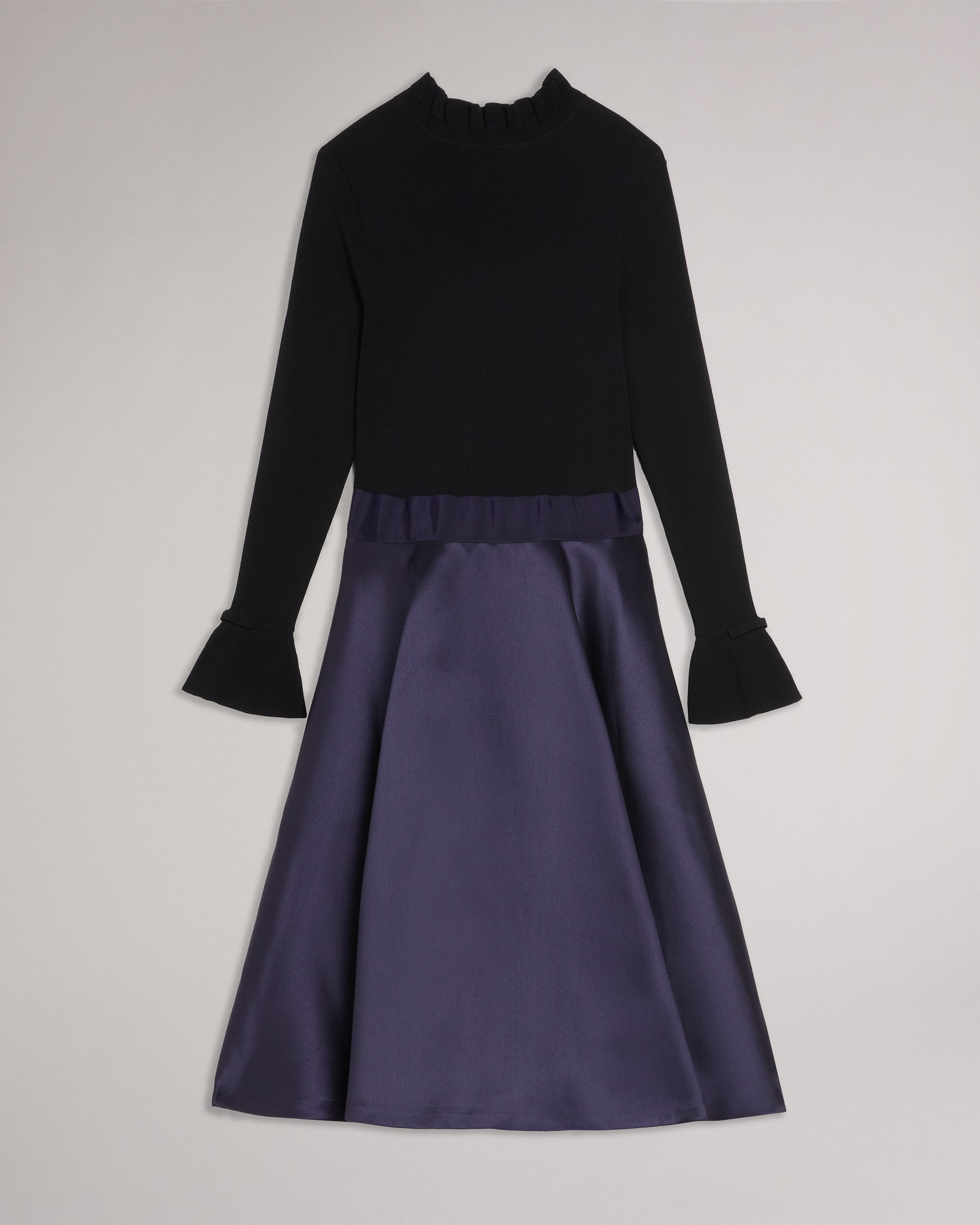 Zadi Knitted Frill Full Skirt Dress