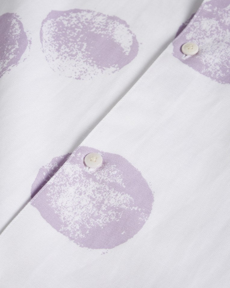 Gophir Ss Sponge Spot Print Shirt White