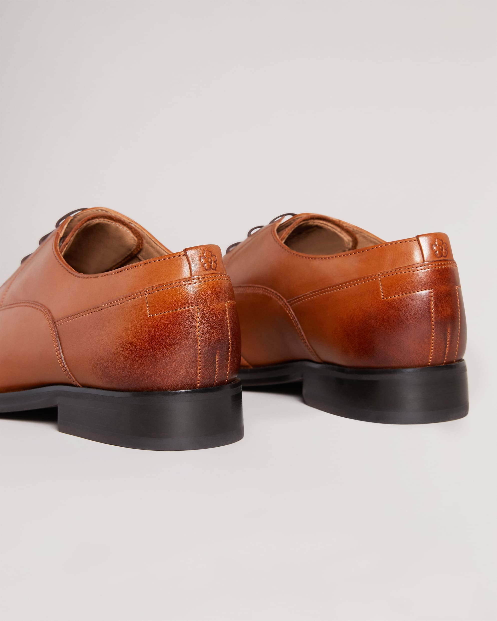 Kampten Formal Leather Derby Shoes Tan