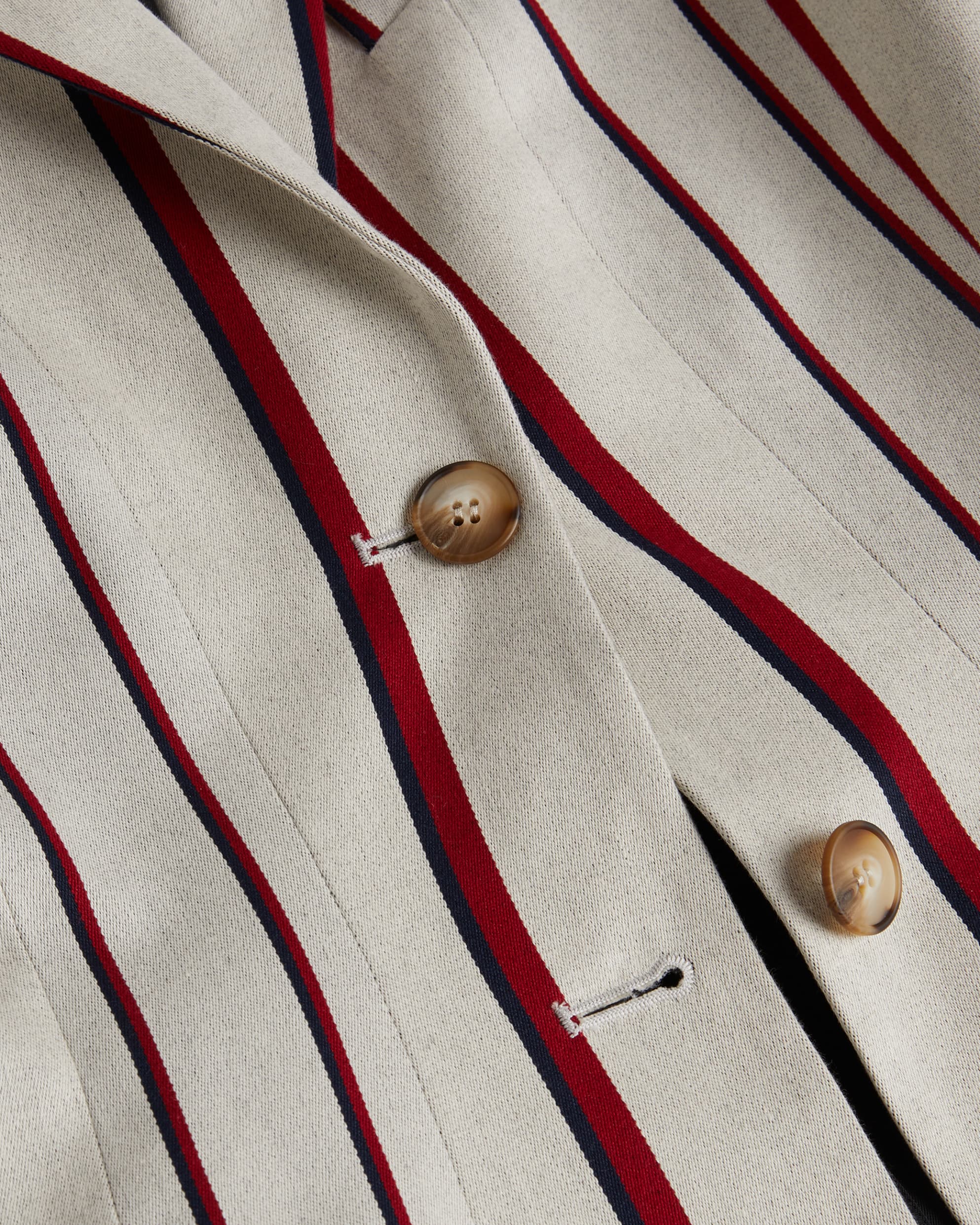 Canela Striped Jacket Natural