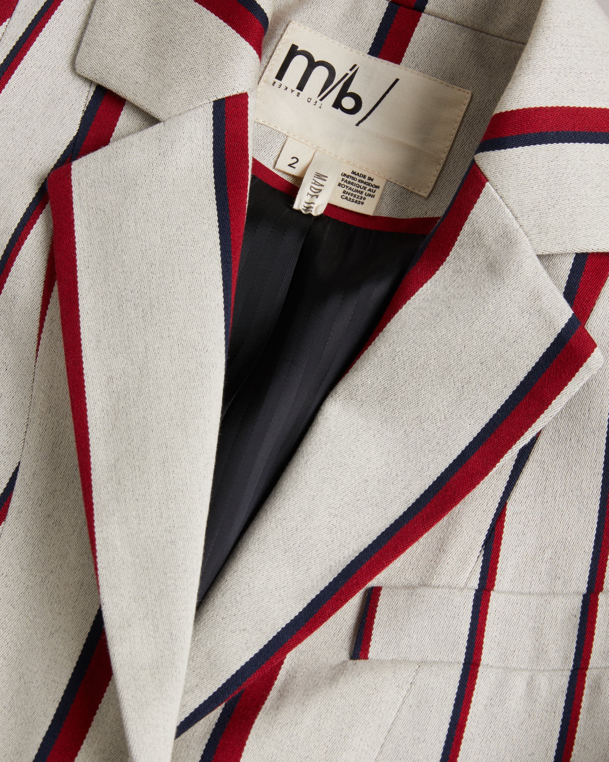 Canela Striped Jacket Natural
