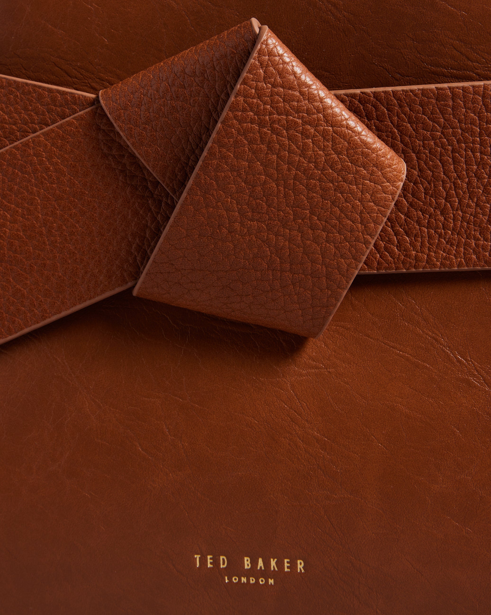 Jimsa Knot Bow Tote Bag Tan