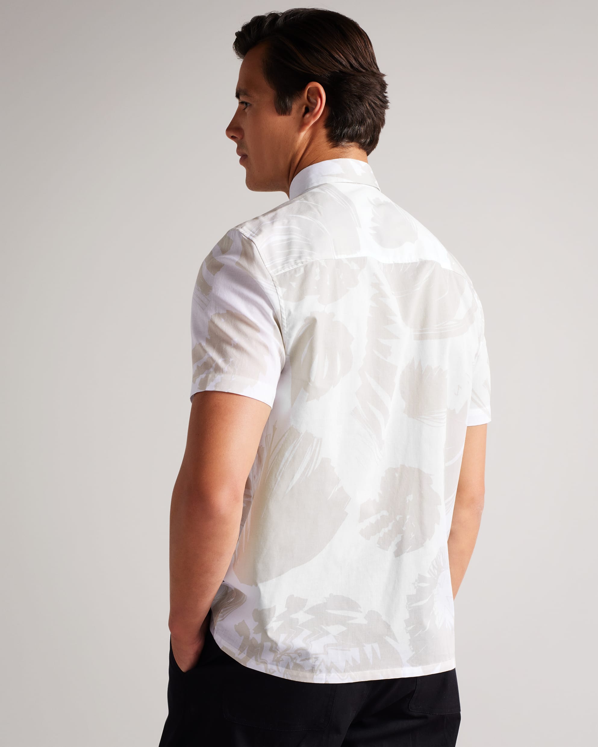 Velmere Ss Shell Print Shirt White
