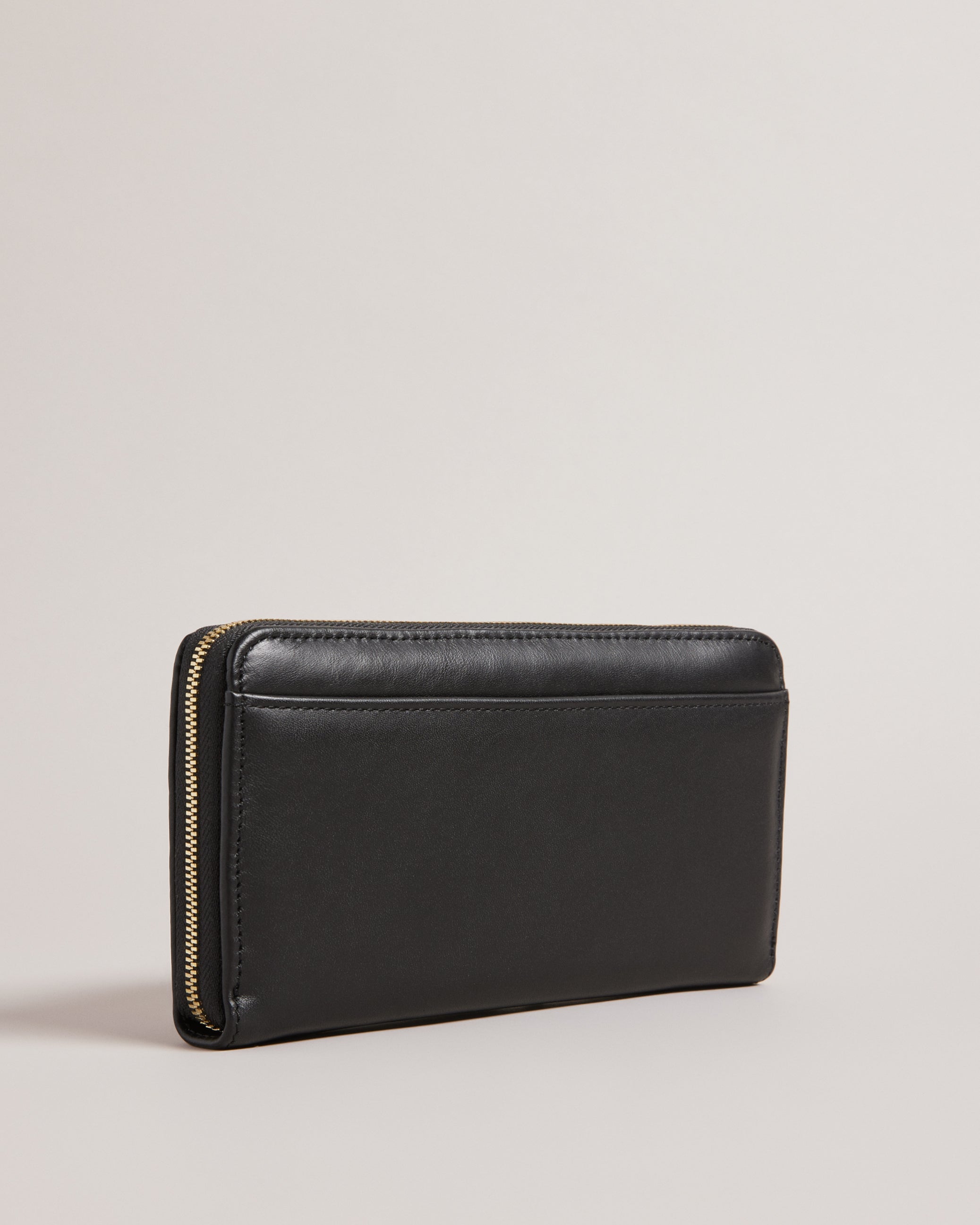 Garcey Large Zip Around Purse Black
