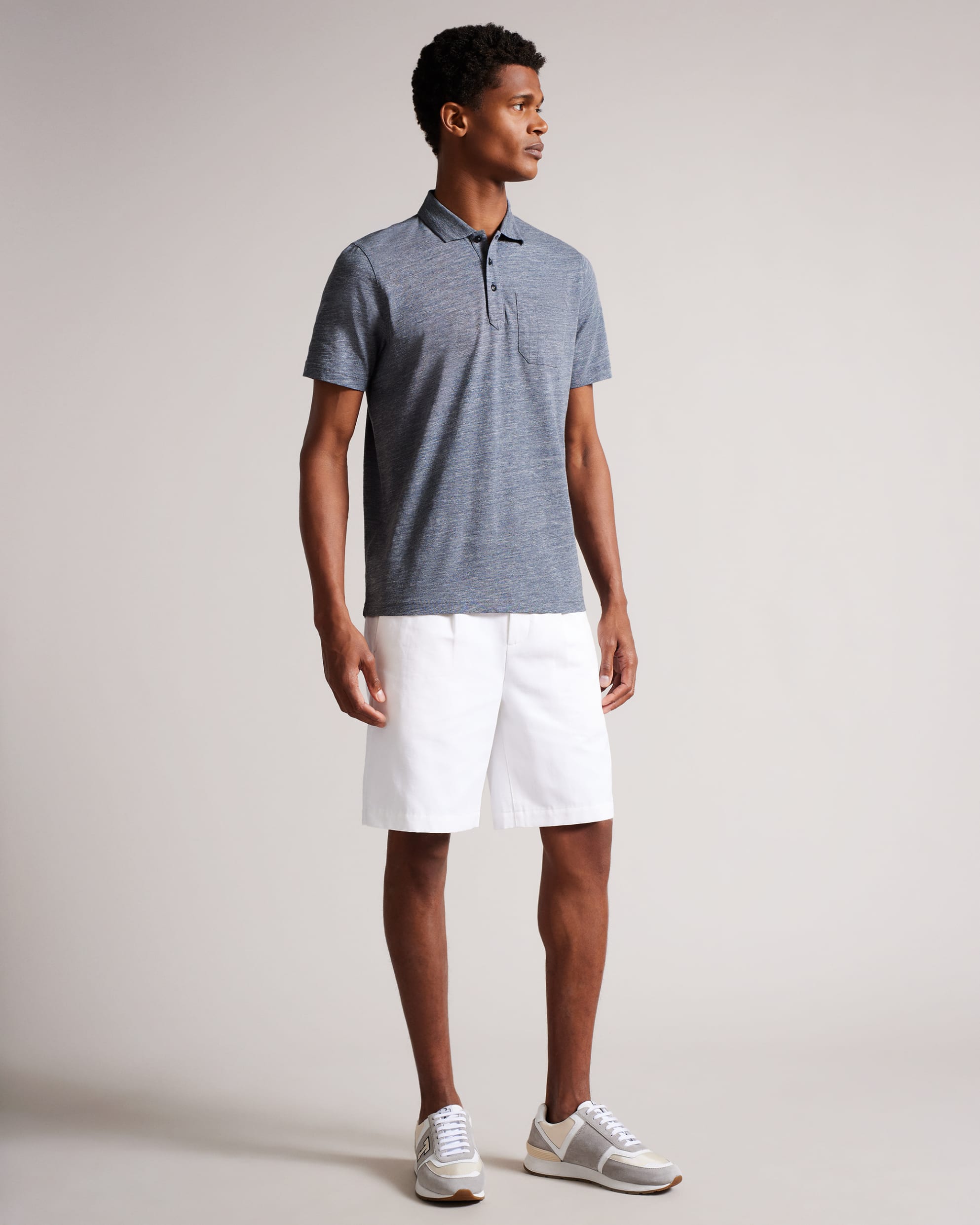 Taviton Ss Polo With Patch Pocket Navy