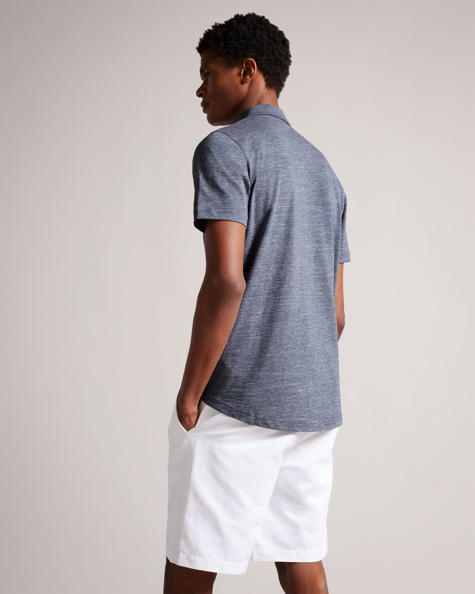 Taviton Ss Polo With Patch Pocket Navy