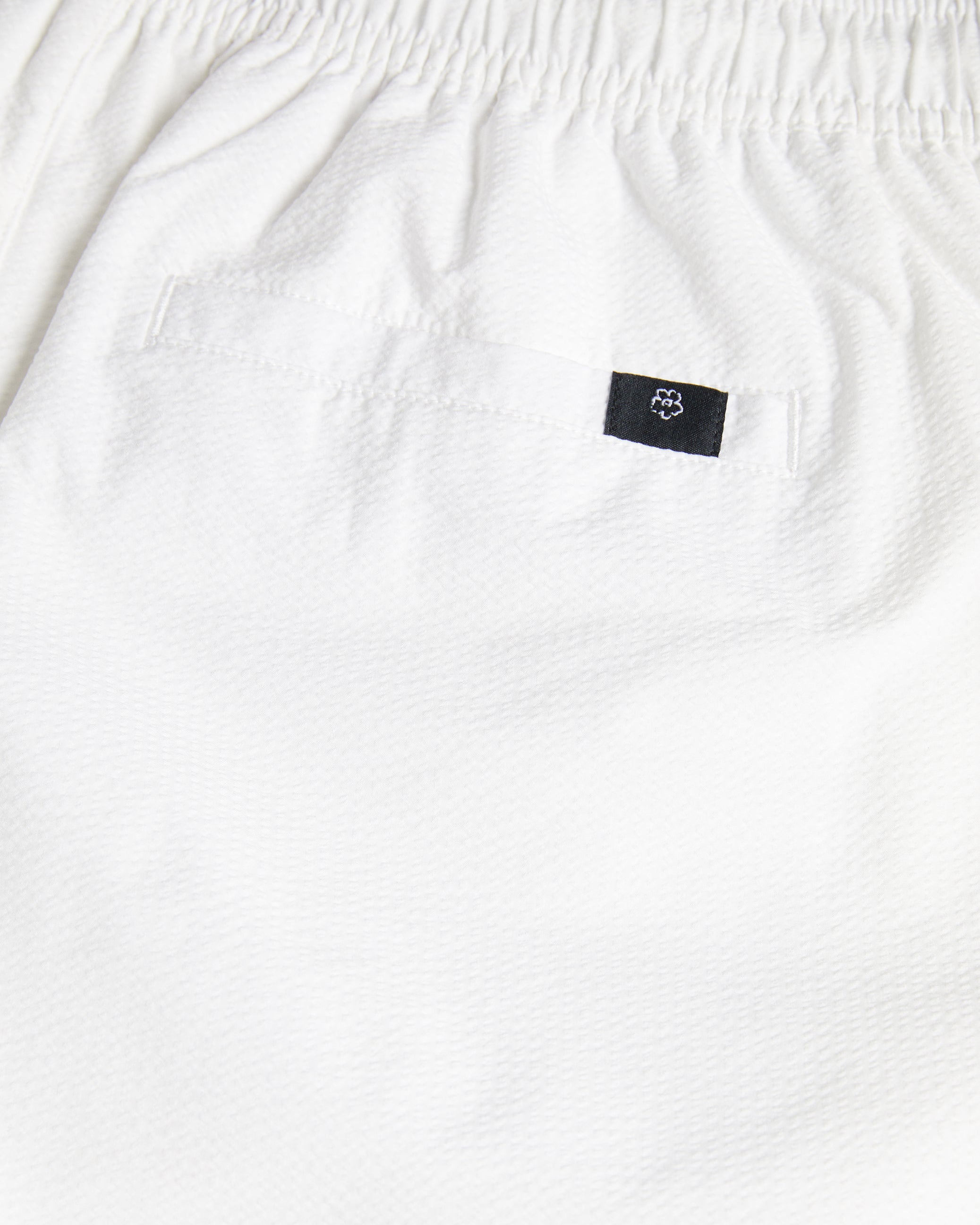 Colne Plain Textured Swimshort White