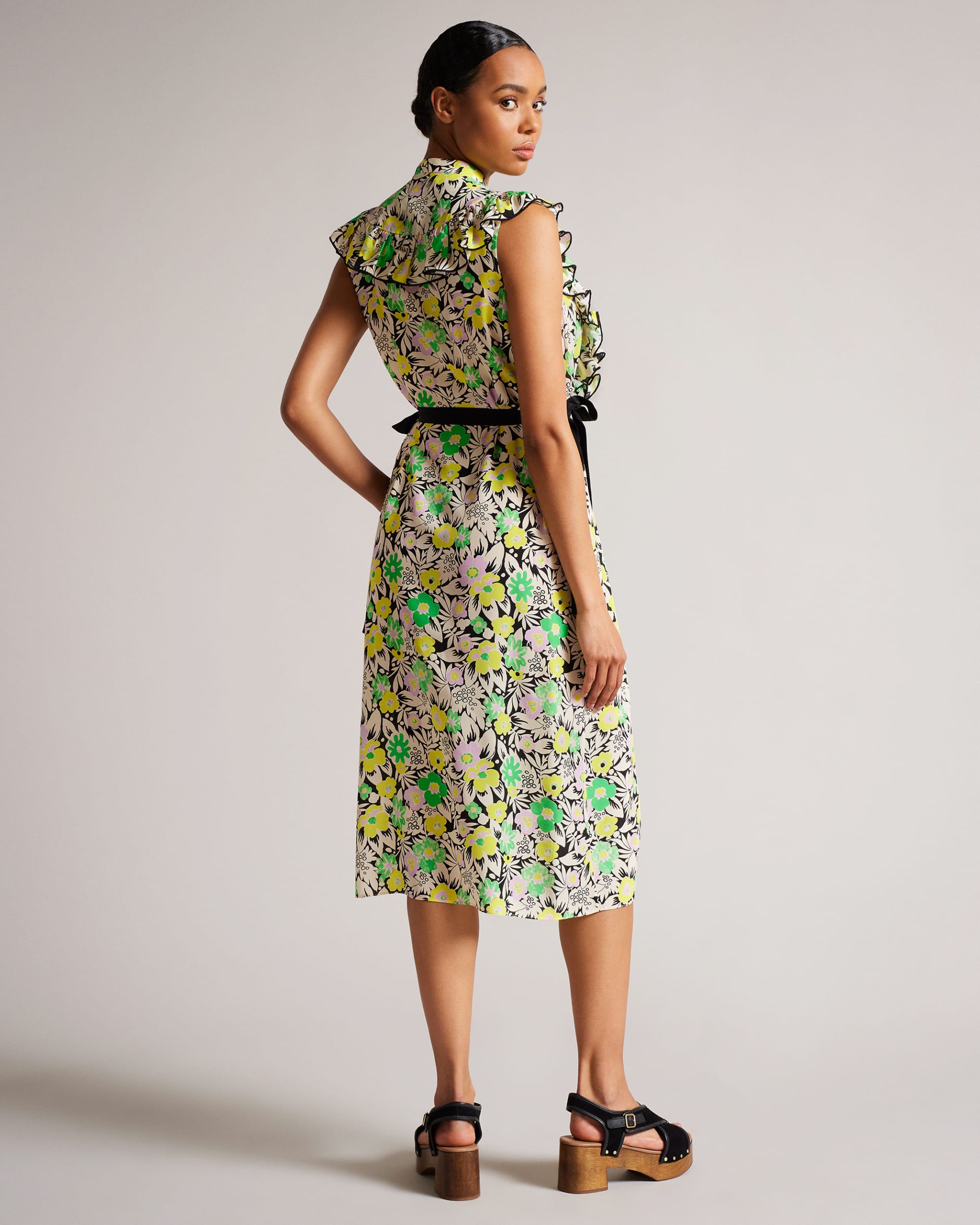 Arnoux Sleeveless Shirt Dress Green
