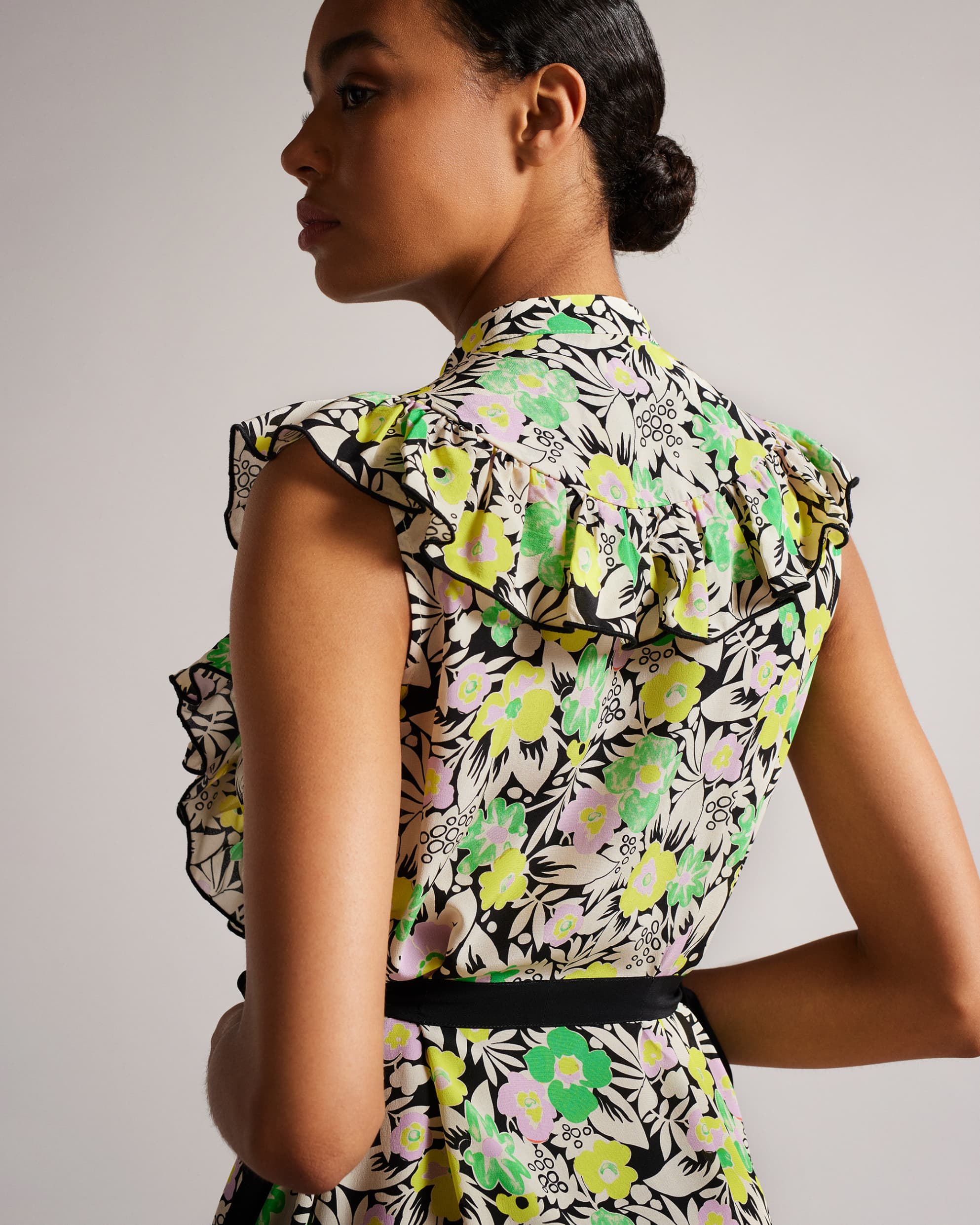 Arnoux Sleeveless Shirt Dress Green